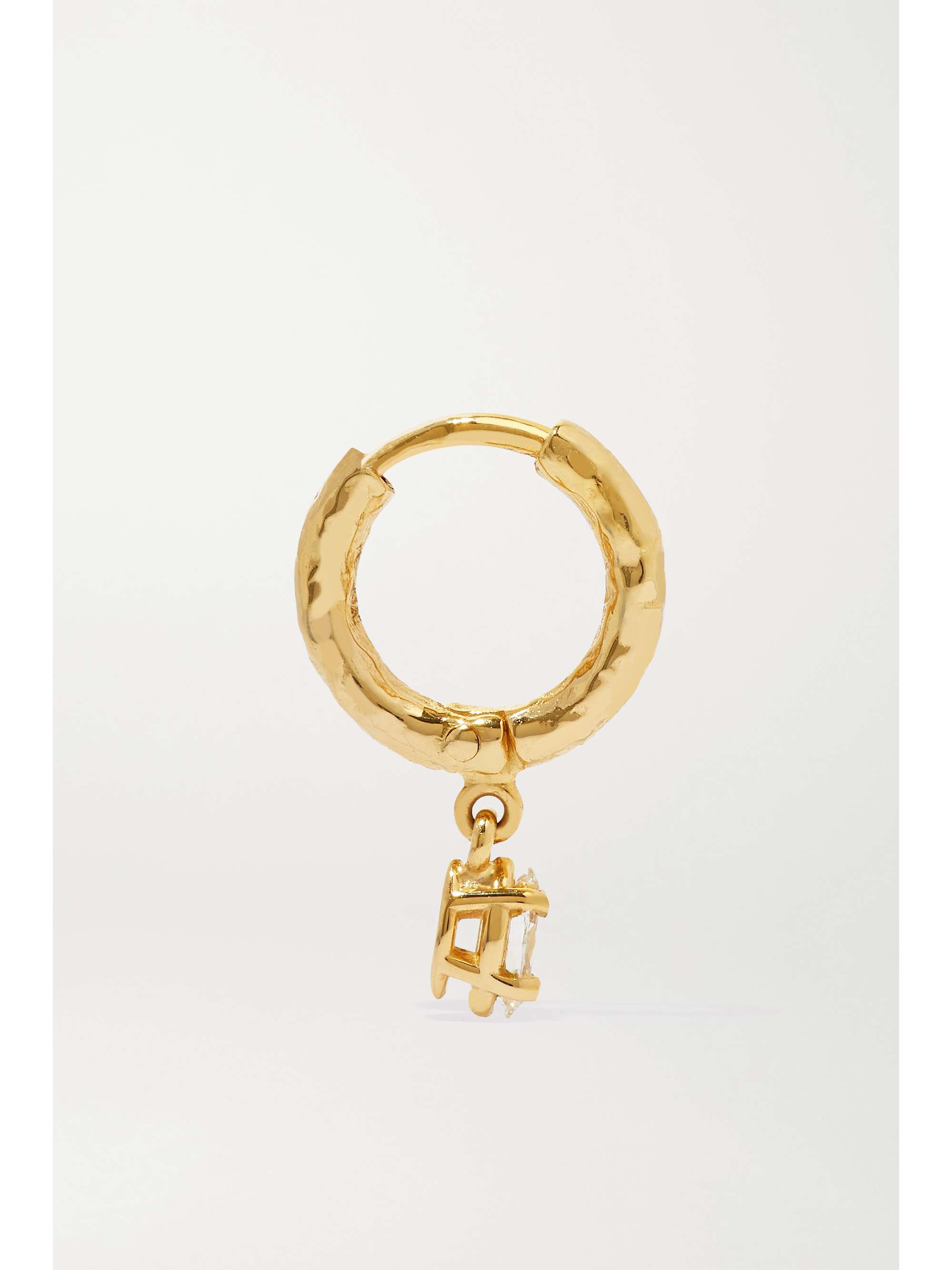 OCTAVIA ELIZABETH + NET SUSTAIN Micro Gabby 18-karat recycled gold diamond hoop earrings