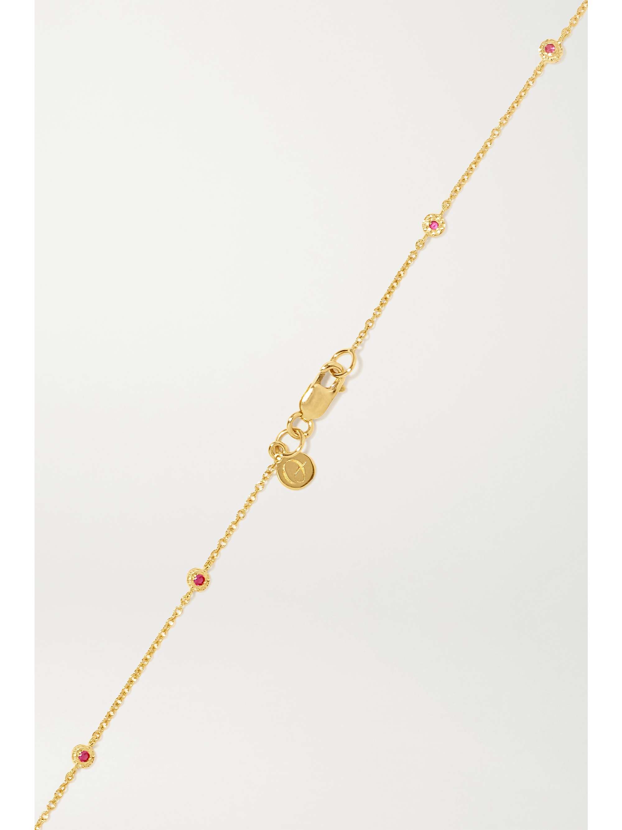 OCTAVIA ELIZABETH + NET SUSTAIN Nesting Gem 18-karat gold ruby necklace