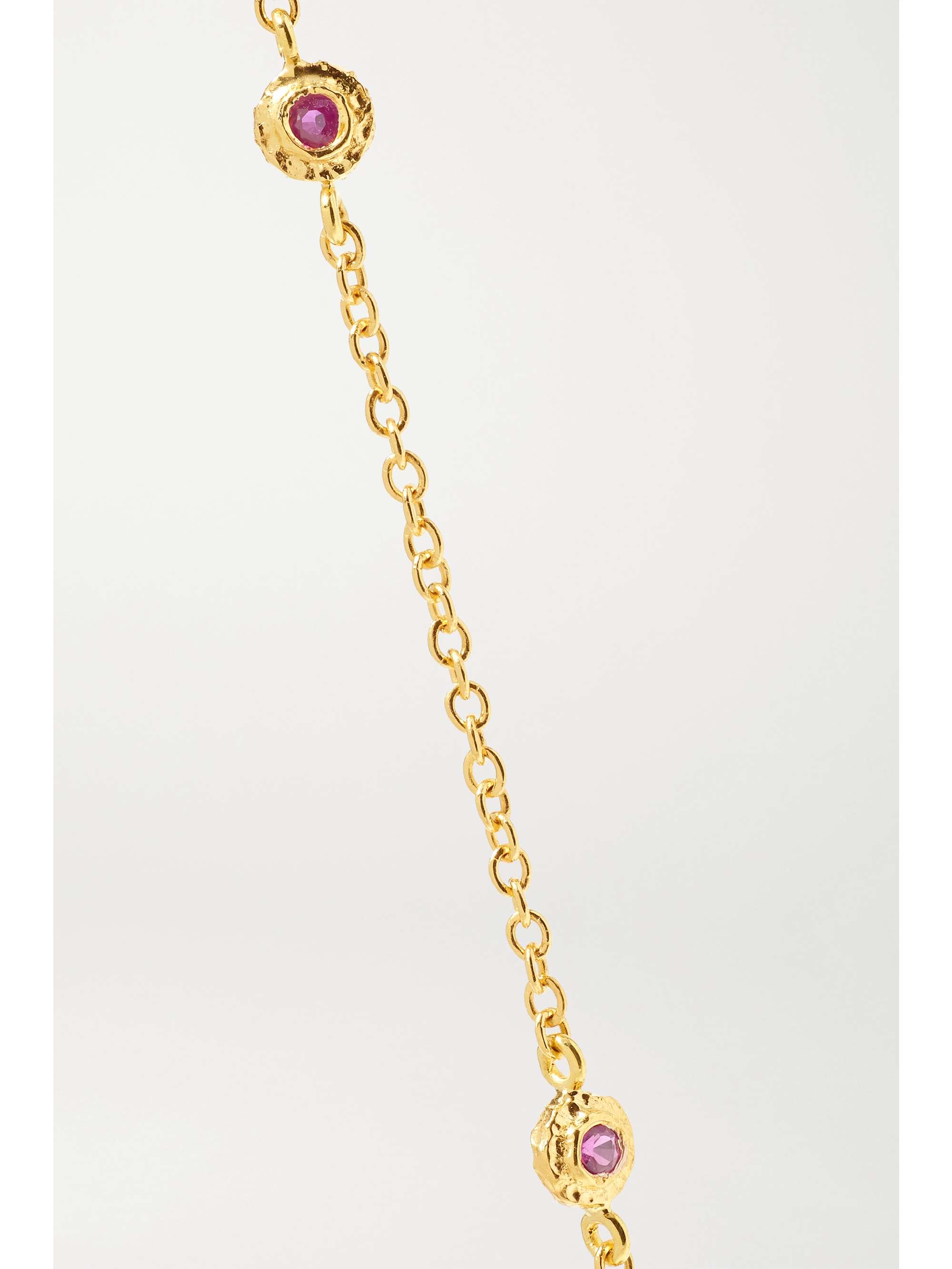 OCTAVIA ELIZABETH + NET SUSTAIN Nesting Gem 18-karat gold ruby necklace