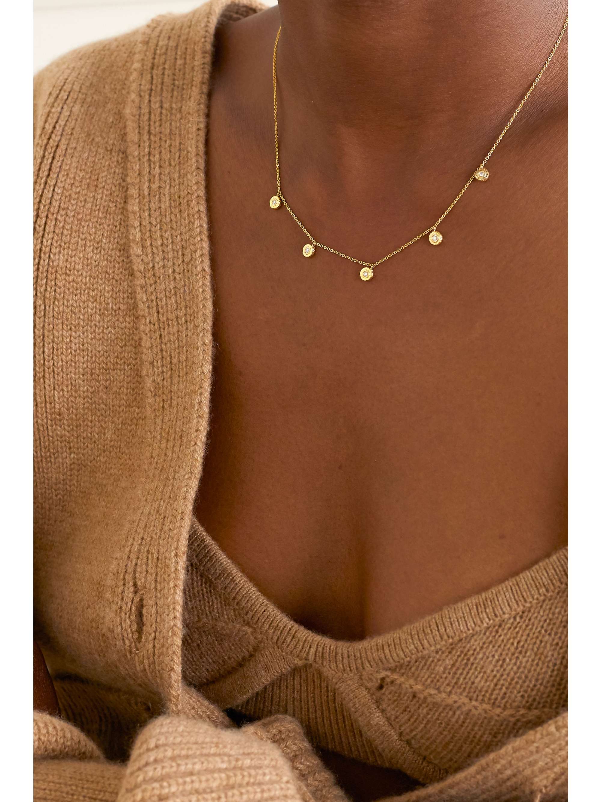 OCTAVIA ELIZABETH + NET SUSTAIN Nesting Gem 18-karat gold diamond necklace