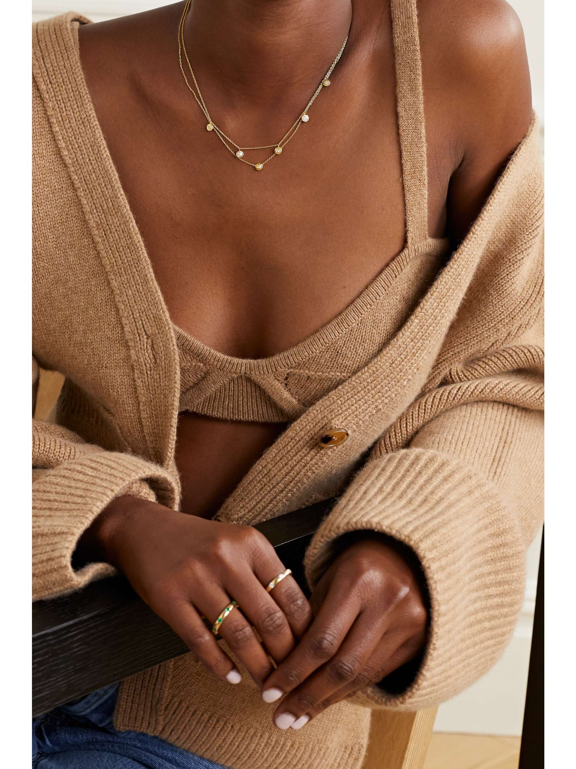 OCTAVIA ELIZABETH + NET SUSTAIN Nesting Gem 18-karat gold diamond necklace