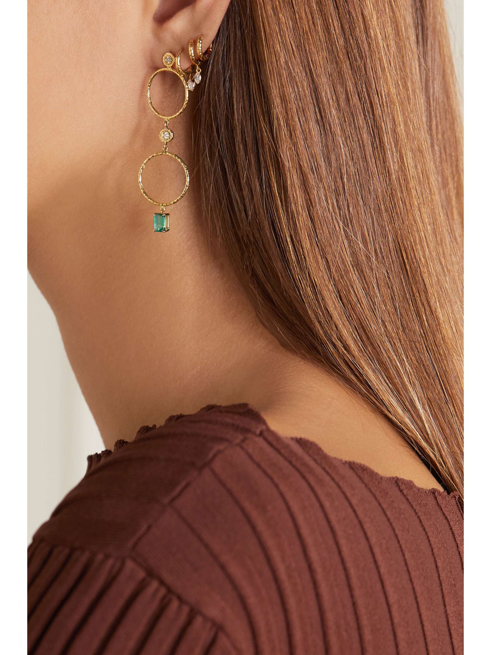OCTAVIA ELIZABETH + NET SUSTAIN Micro Gabby 18-karat recycled gold hoop earrings