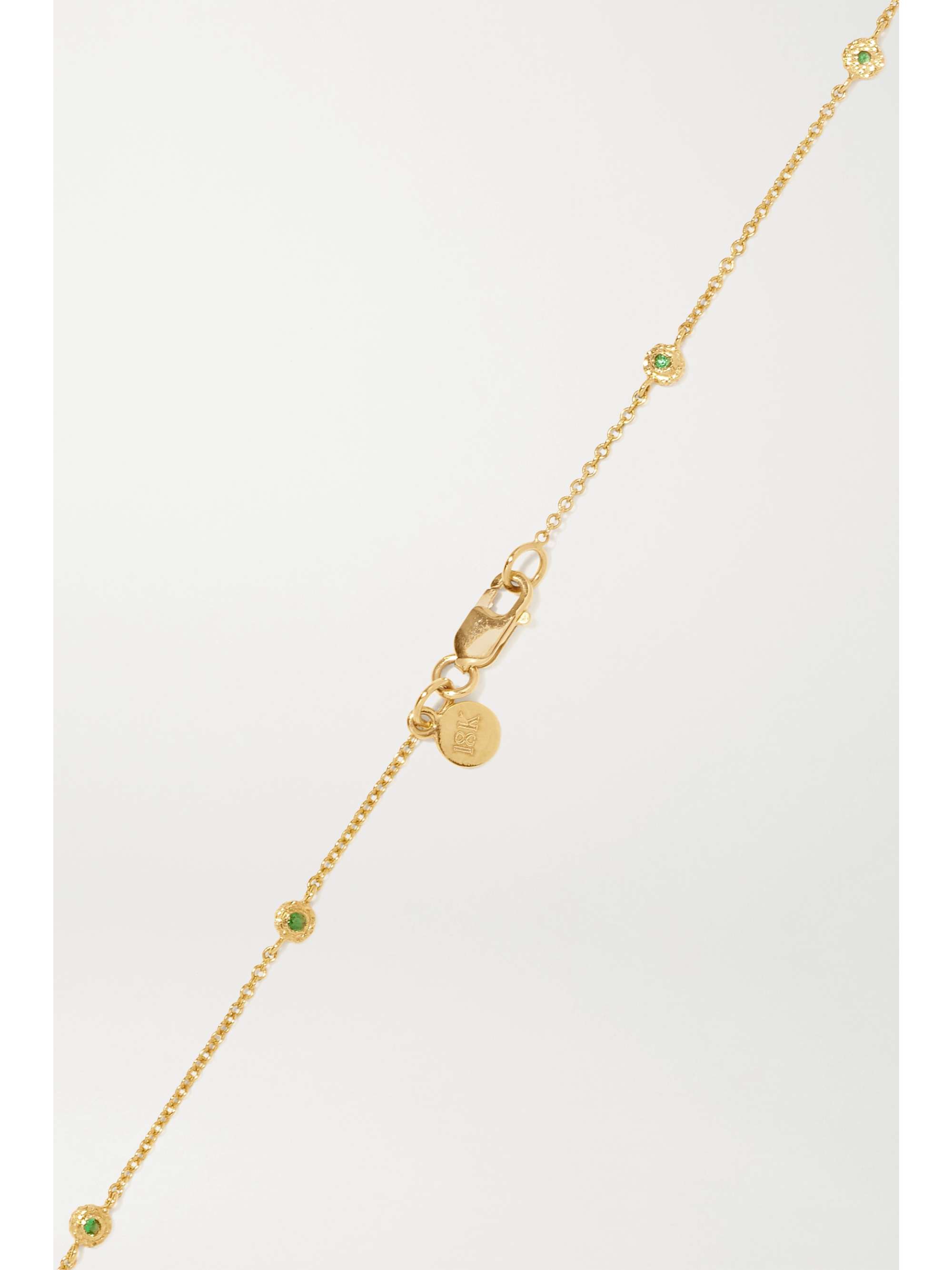 OCTAVIA ELIZABETH + NET SUSTAIN Nesting Gem 18-karat recycled gold emerald necklace
