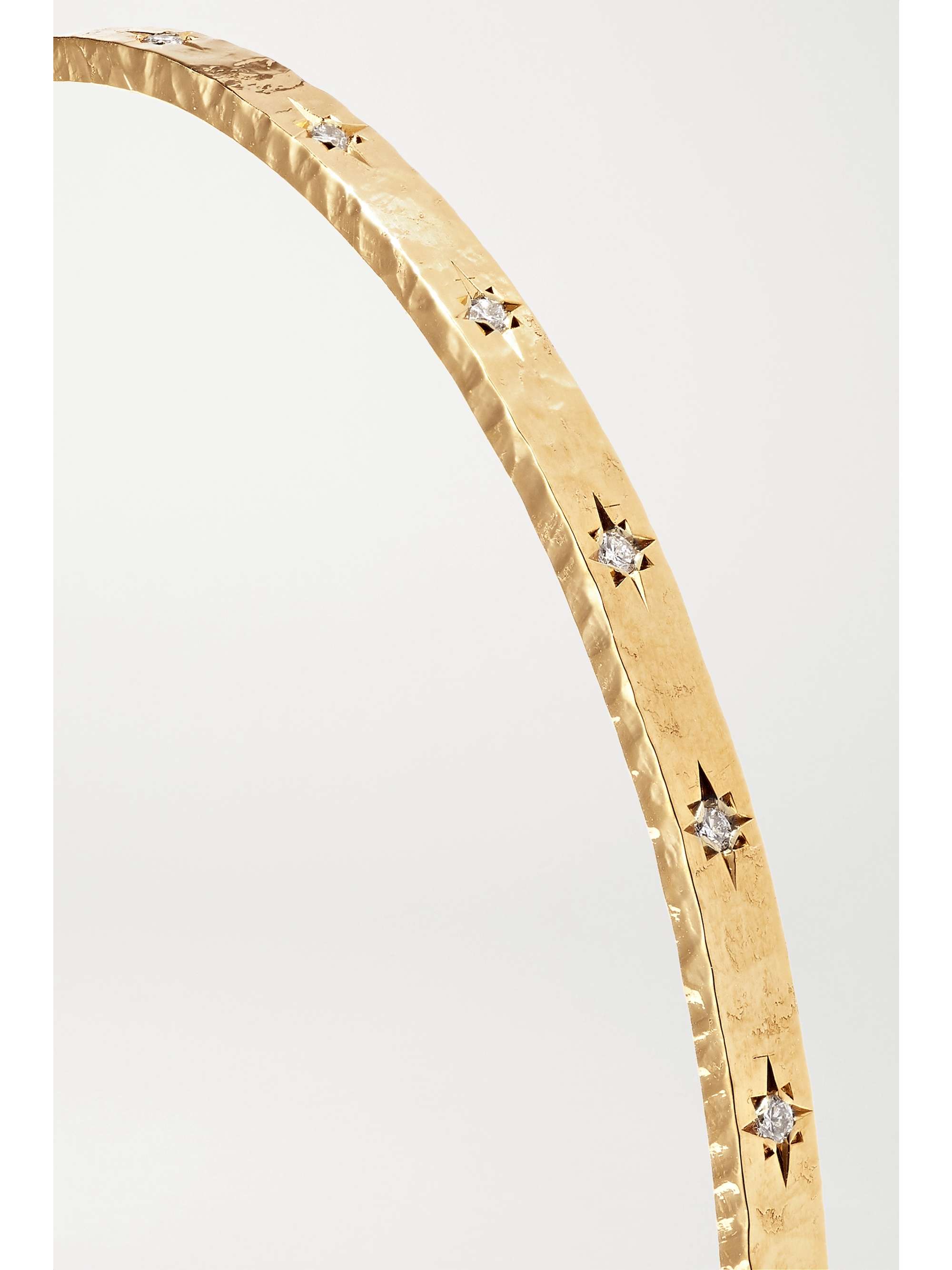 OCTAVIA ELIZABETH + NET SUSTAIN Sanded 18-karat gold diamond cuff
