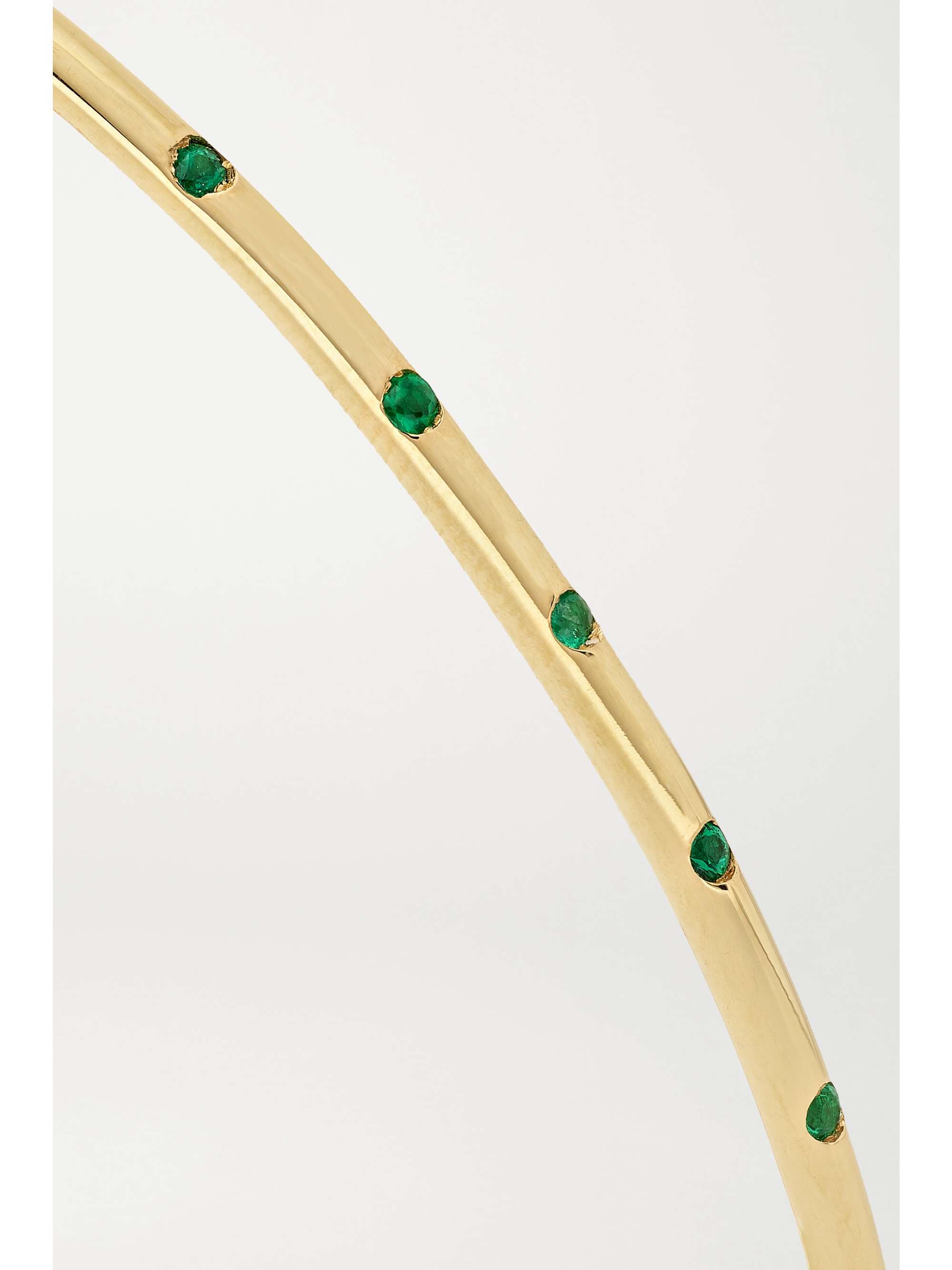 OCTAVIA ELIZABETH + NET SUSTAIN Nesting Gem 18-karat recycled gold emerald cuff
