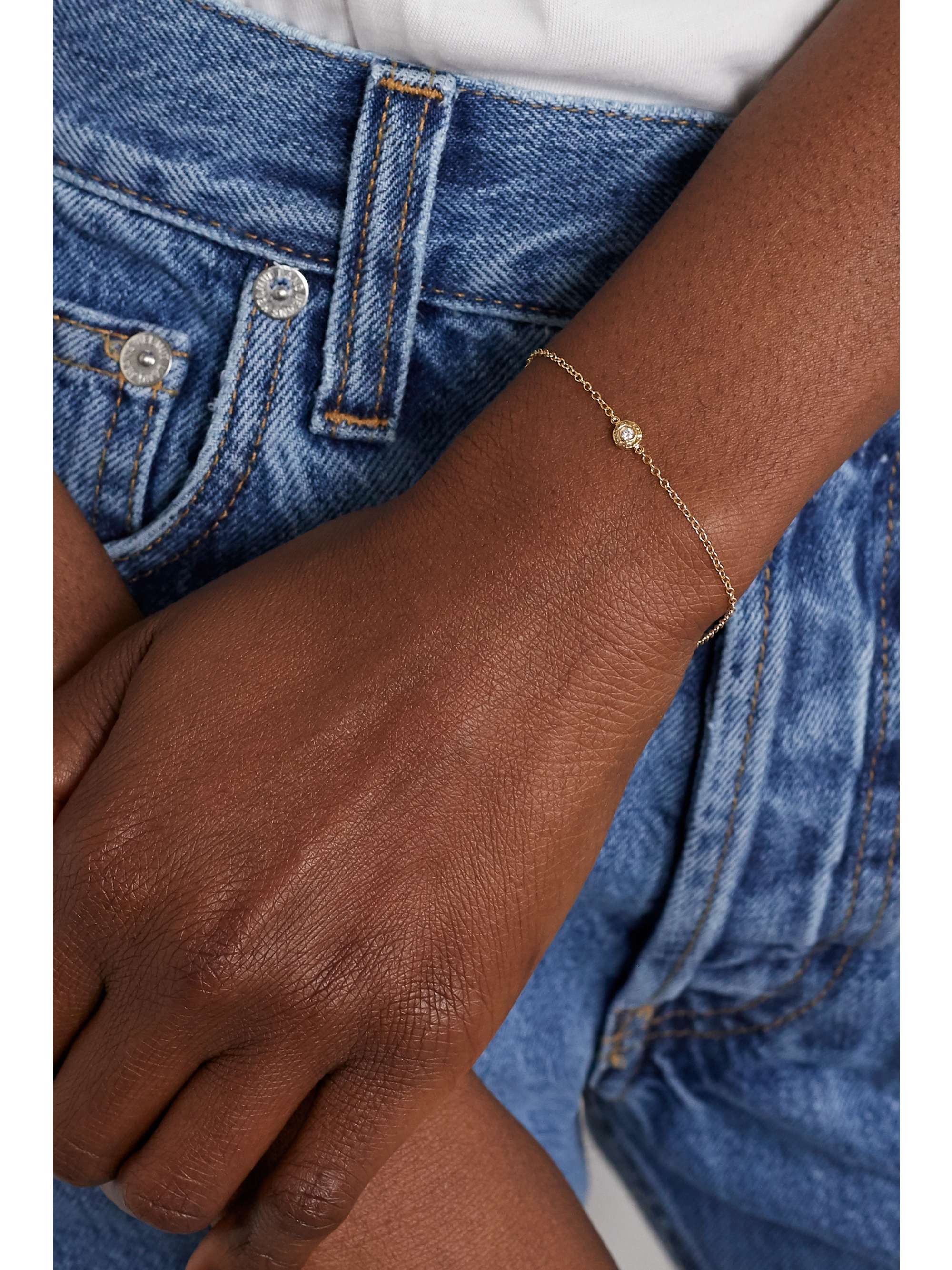OCTAVIA ELIZABETH + NET SUSTAIN Nesting Gem 18-karat recycled gold diamond bracelet