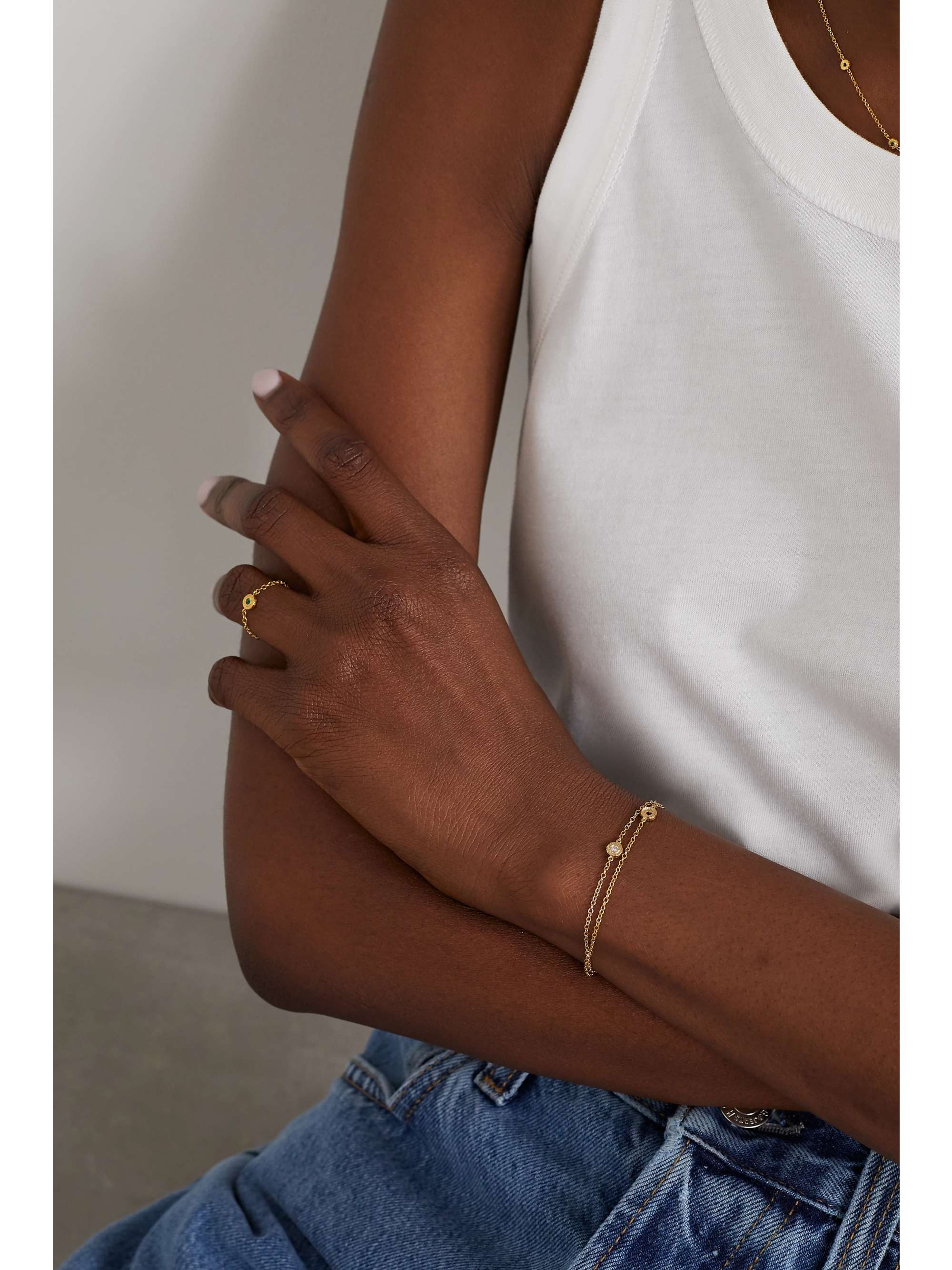 OCTAVIA ELIZABETH + NET SUSTAIN Nesting Gem 18-karat recycled gold diamond bracelet