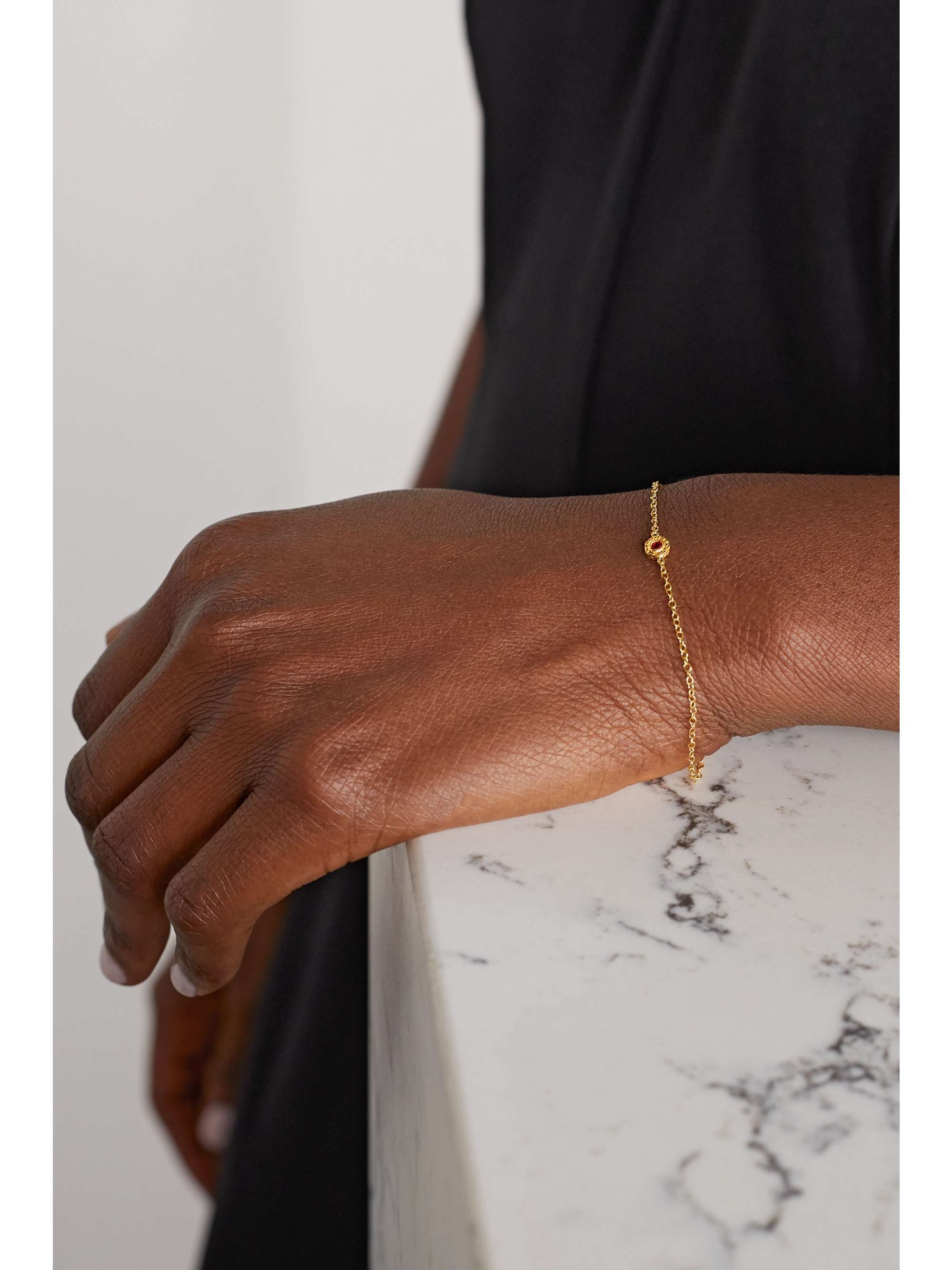 OCTAVIA ELIZABETH + NET SUSTAIN Nesting Gem 18-karat recycled gold ruby bracelet