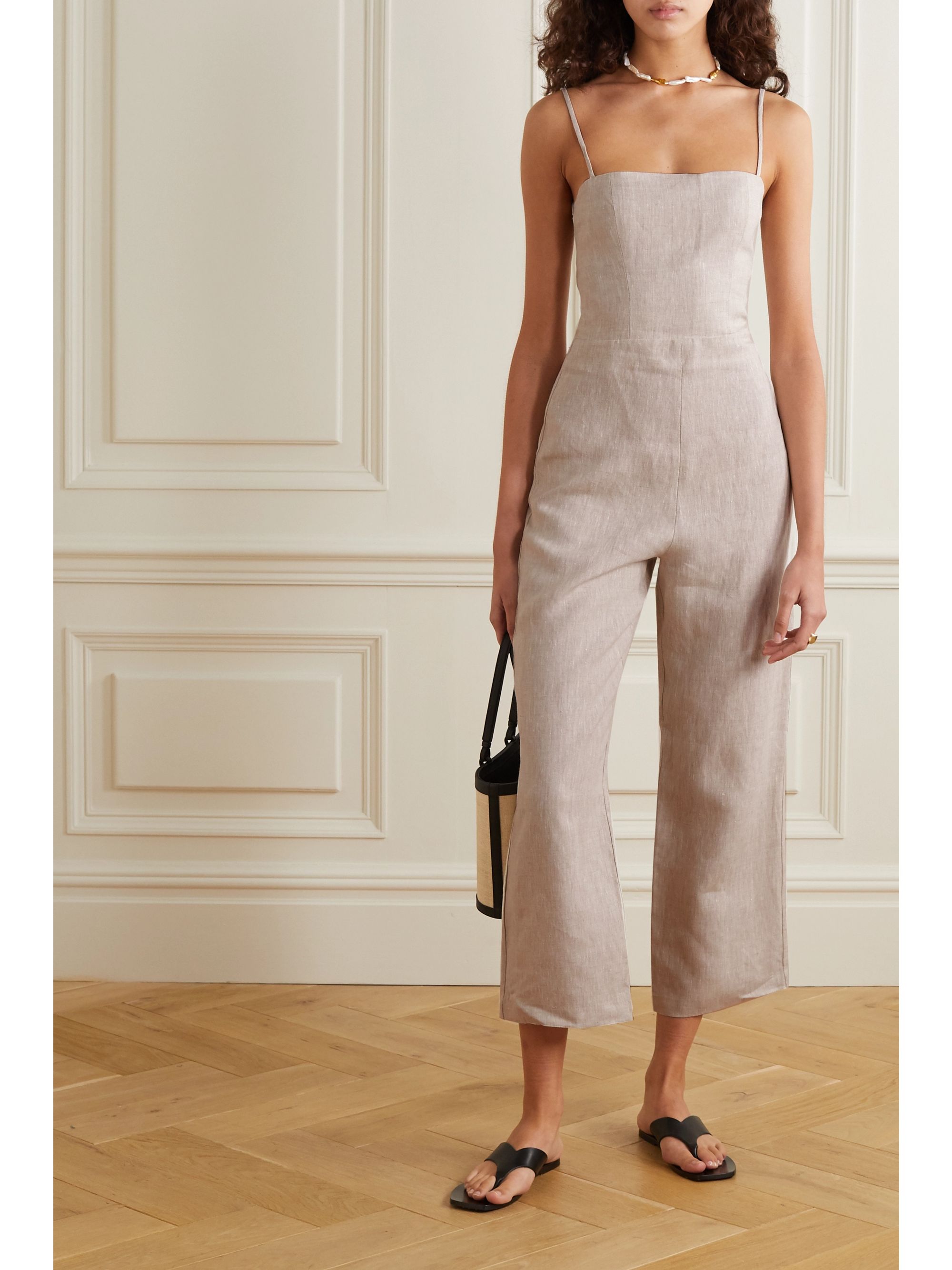 reformation linen jumpsuit