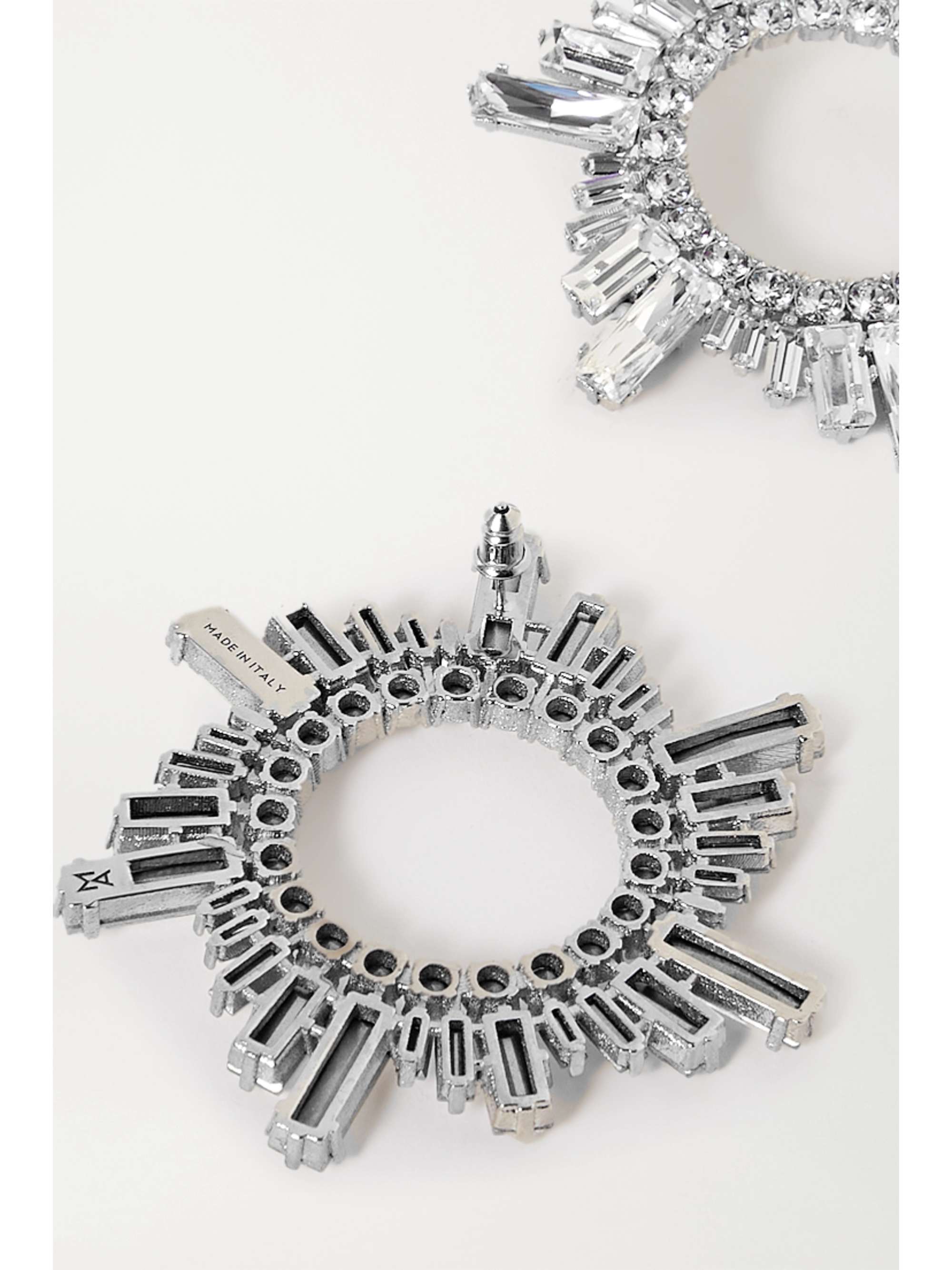 AMINA MUADDI Begum silver-tone crystal earrings