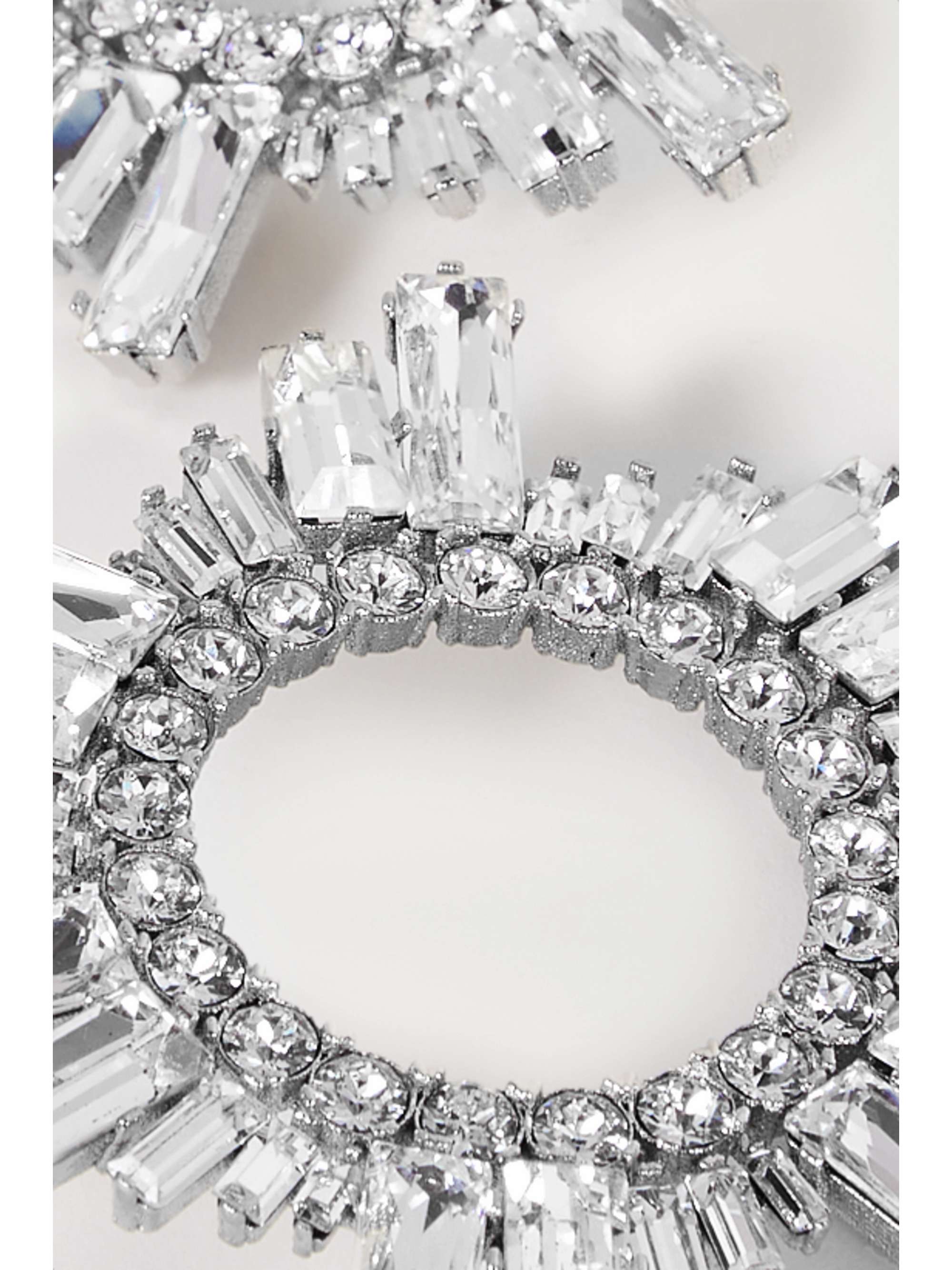 AMINA MUADDI Begum silver-tone crystal earrings