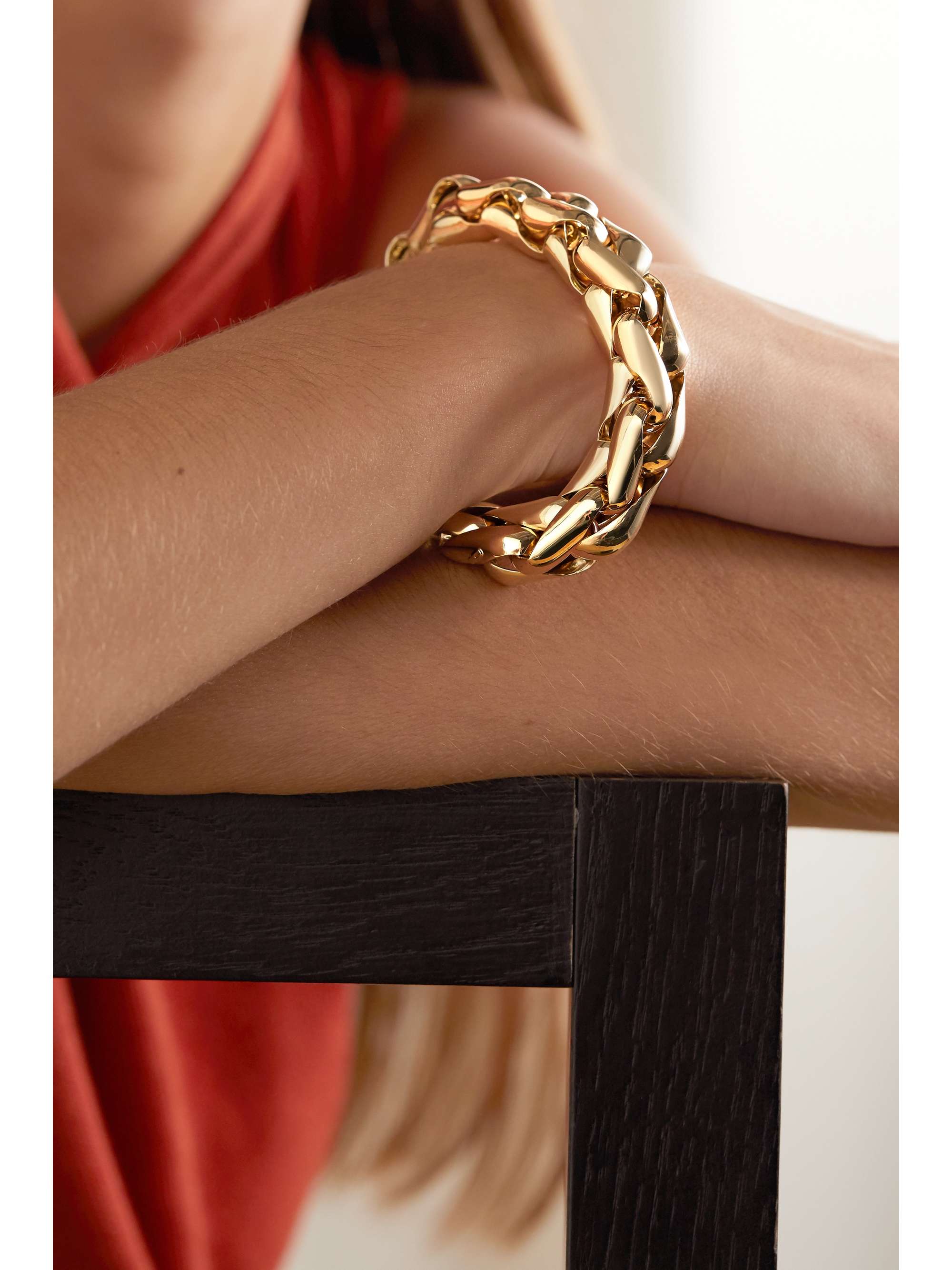LAUREN RUBINSKI Medium 14-karat gold bracelet