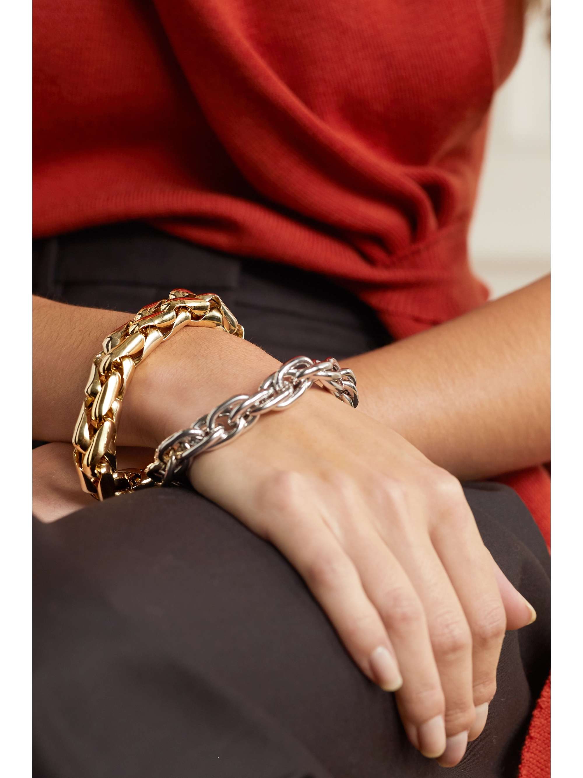 LAUREN RUBINSKI Medium 14-karat gold bracelet