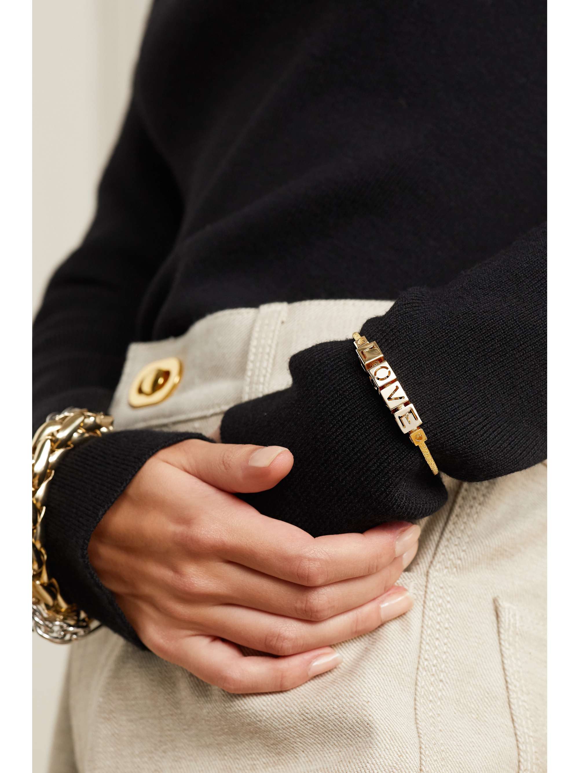 LAUREN RUBINSKI Wife 14-karat gold bracelet