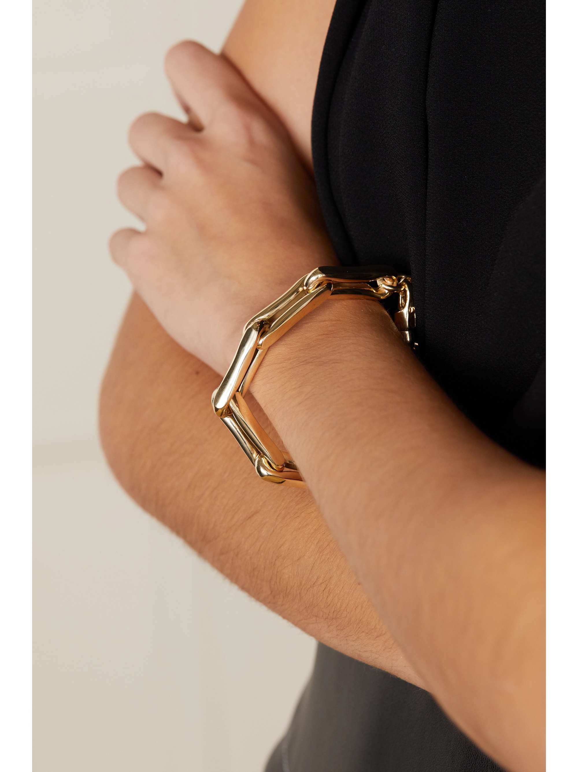 LAUREN RUBINSKI Extra Large 14-karat gold bracelet