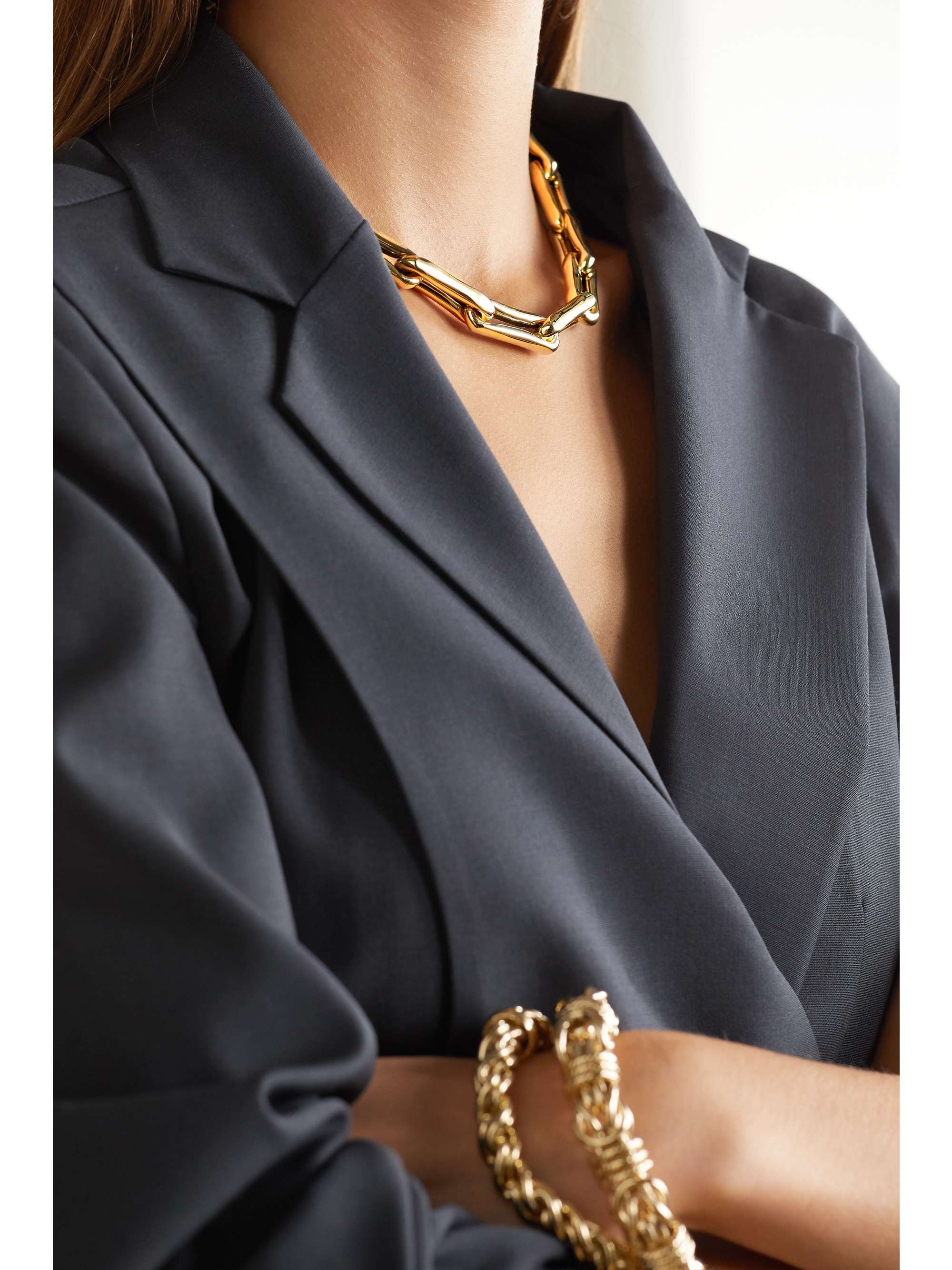 LAUREN RUBINSKI Large 14-karat gold necklace