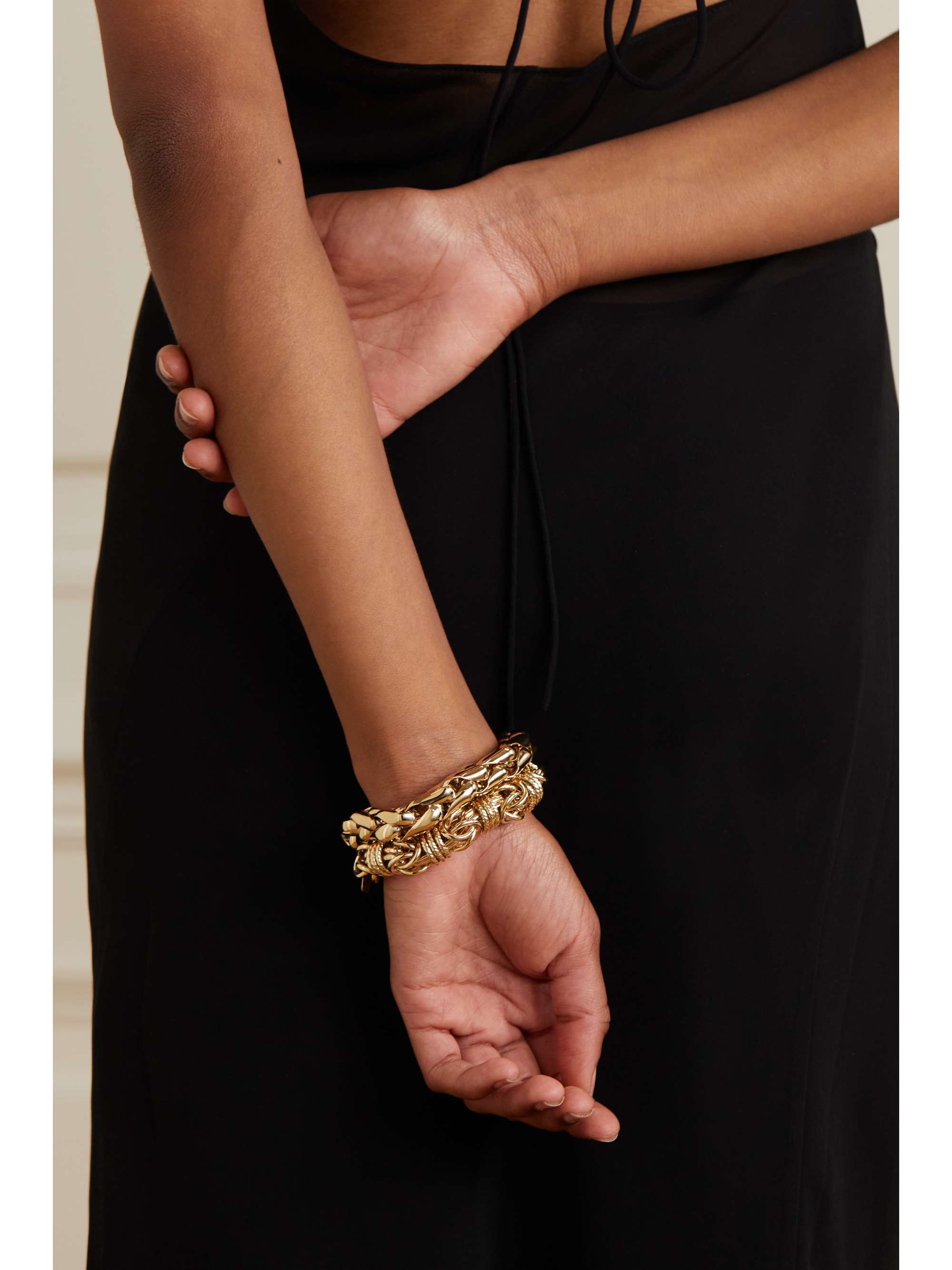 LAUREN RUBINSKI Medium 14-karat gold bracelet