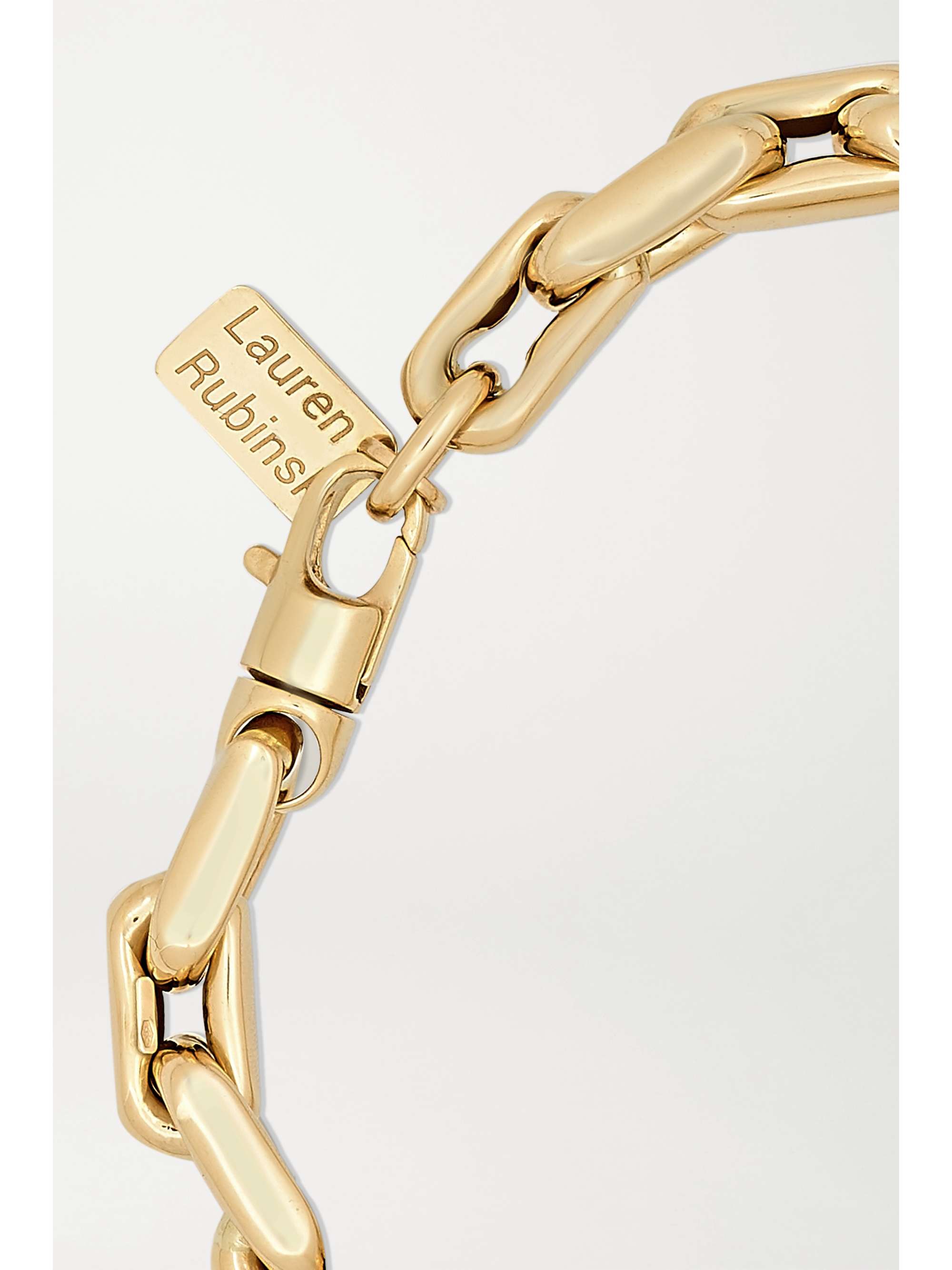 LAUREN RUBINSKI Small 14-karat gold and enamel bracelet