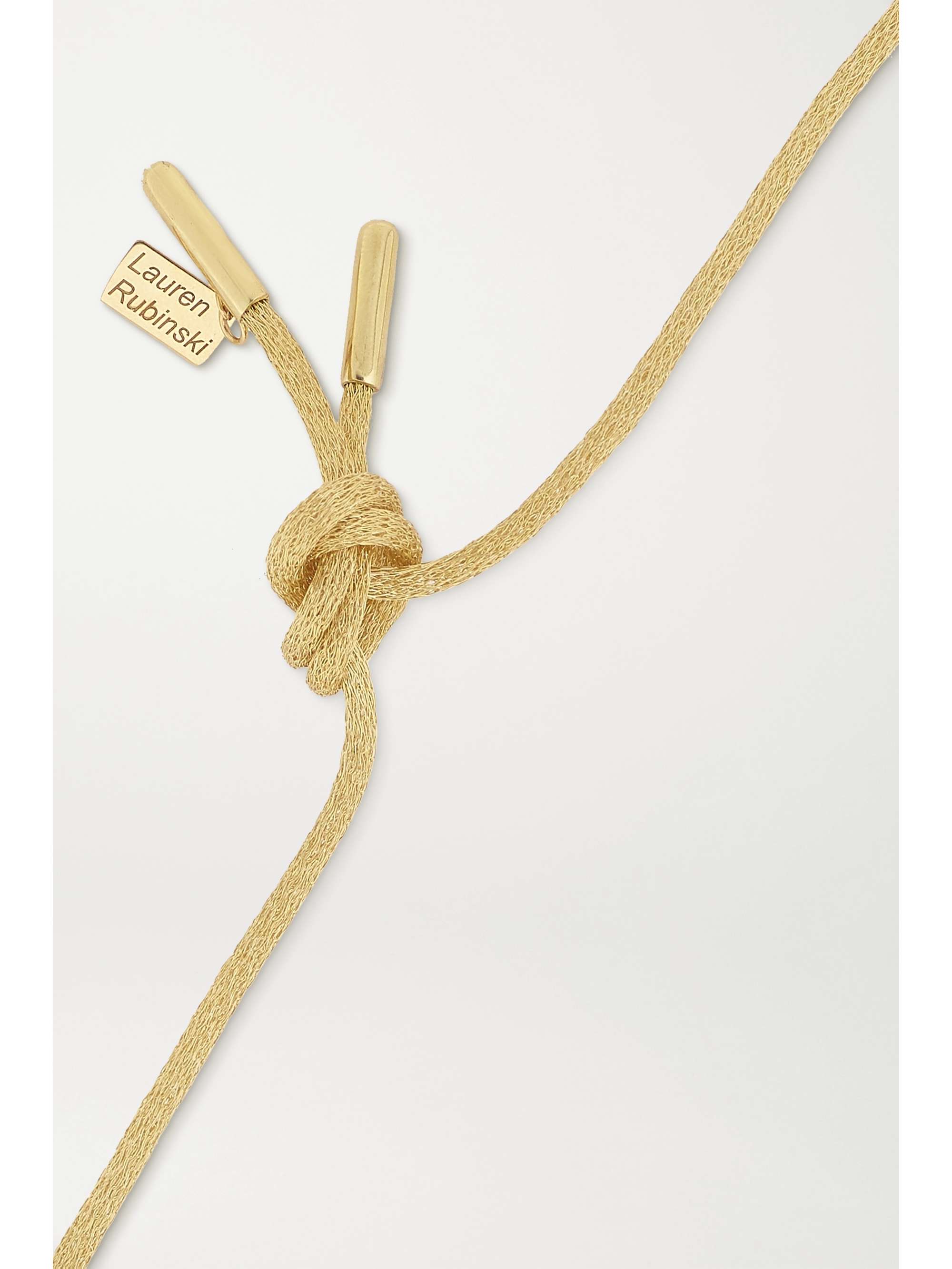 LAUREN RUBINSKI Lucky 14-karat gold necklace