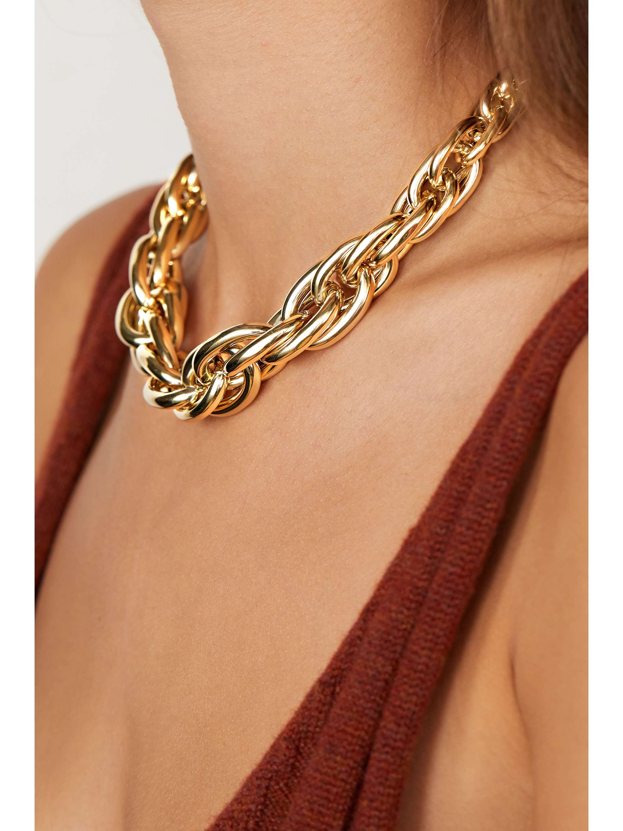 LAUREN RUBINSKI Extra Large Kette aus 14 Karat Gold