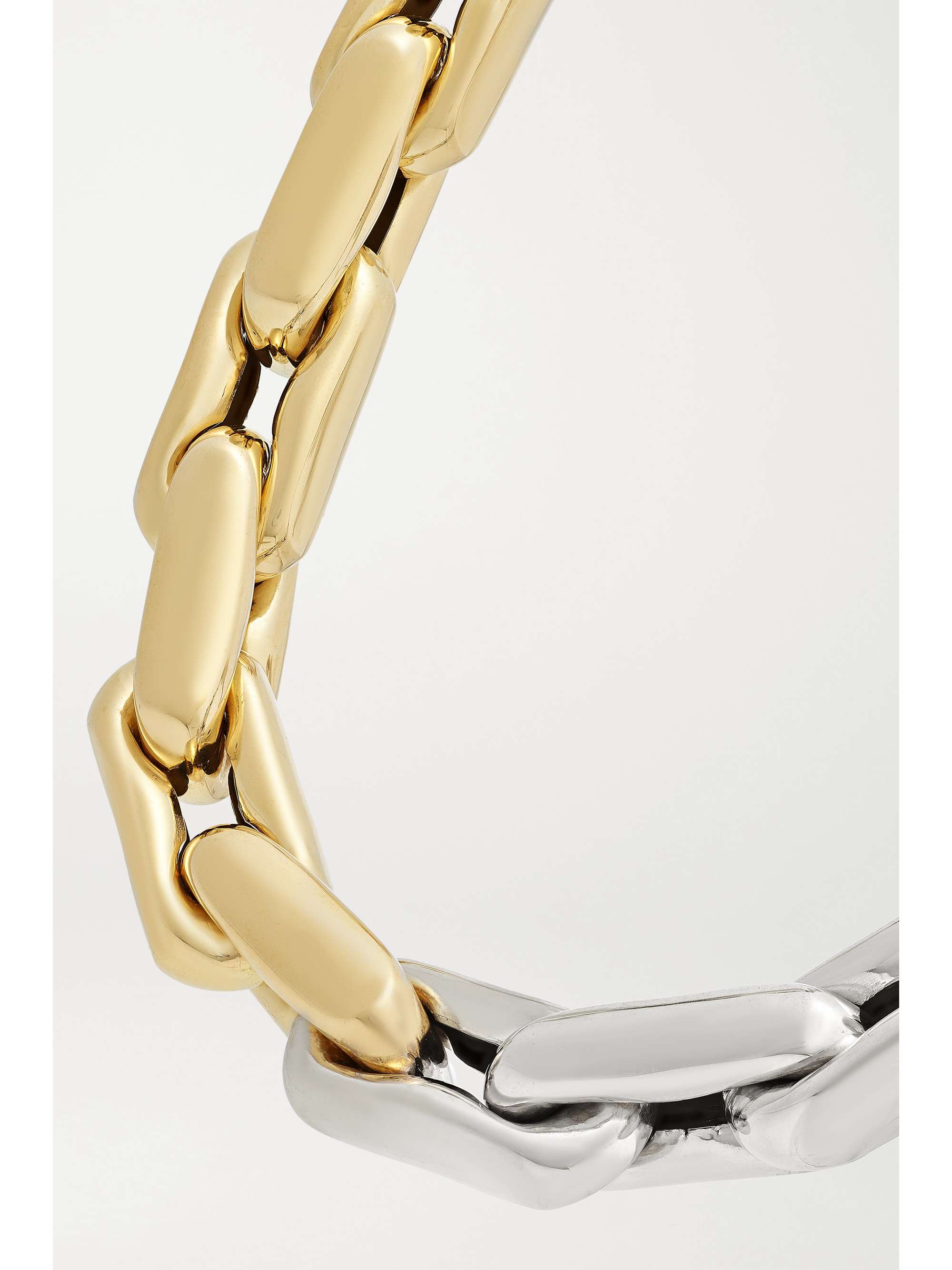 LAUREN RUBINSKI Medium 14-karat yellow and white gold necklace