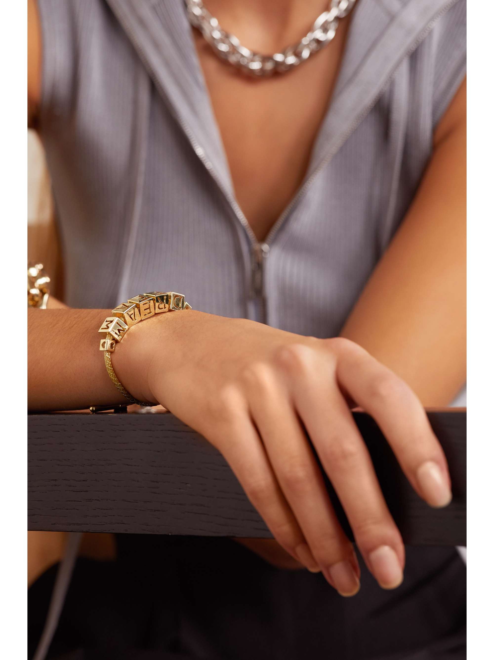 LAUREN RUBINSKI Dream 14-karat gold bracelet