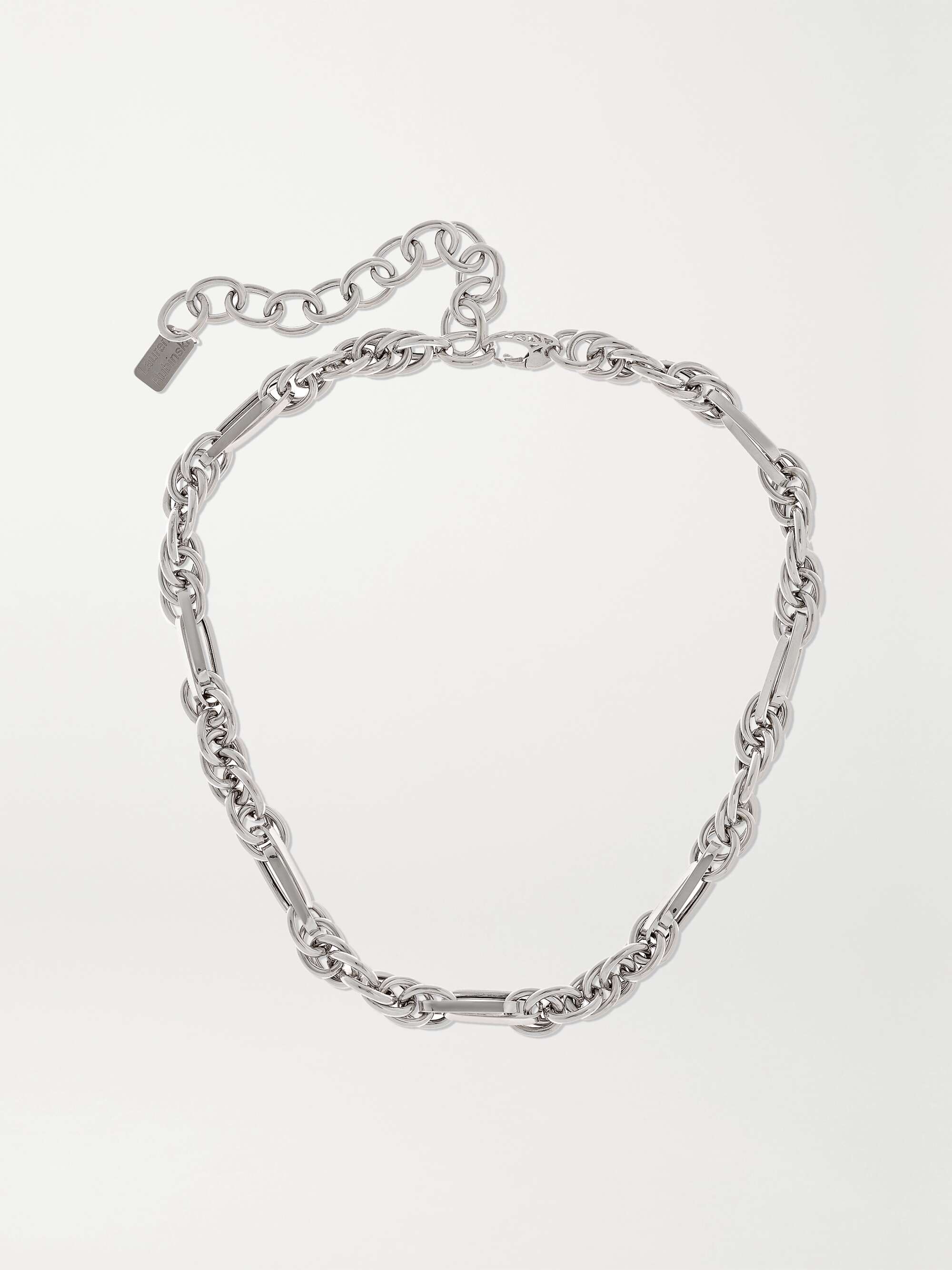 Small 14-karat white gold necklace