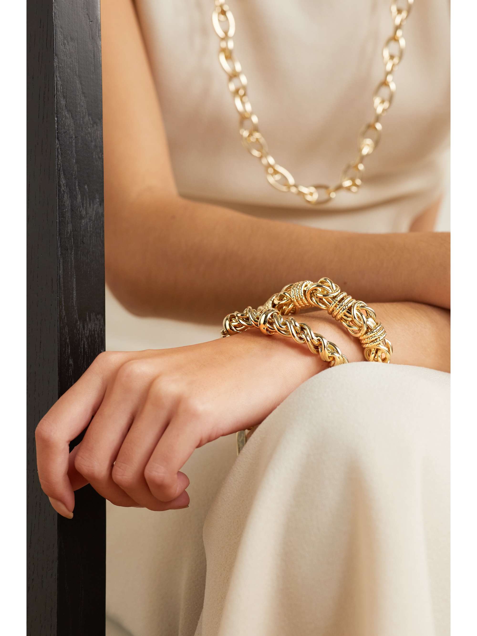 LAUREN RUBINSKI Medium 14-karat gold bracelet