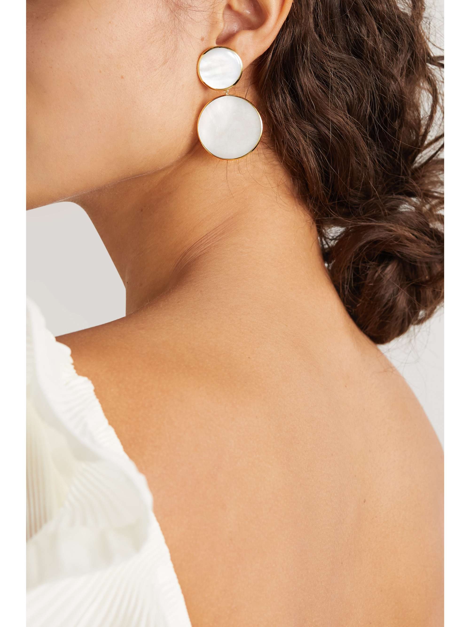 IPPOLITA Large Polished Rock Candy Snowman 18-karat gold shell earrings