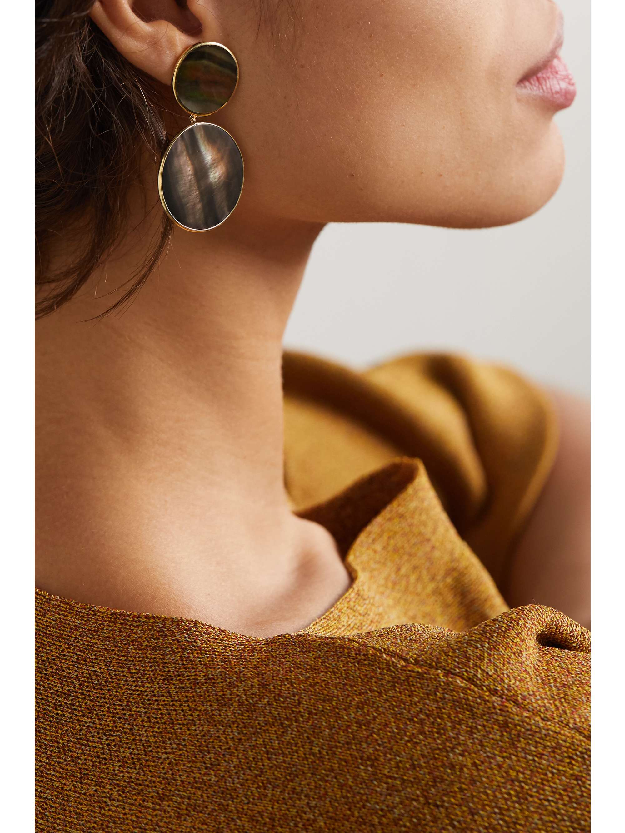 IPPOLITA Large Polished Rock Candy Snowman 18-karat gold shell earrings