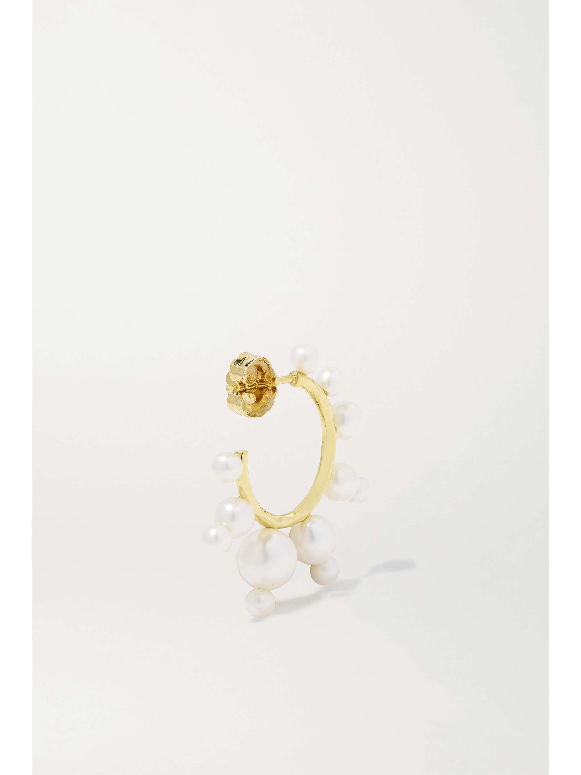 IPPOLITA Nova 18-karat gold pearl hoop earrings