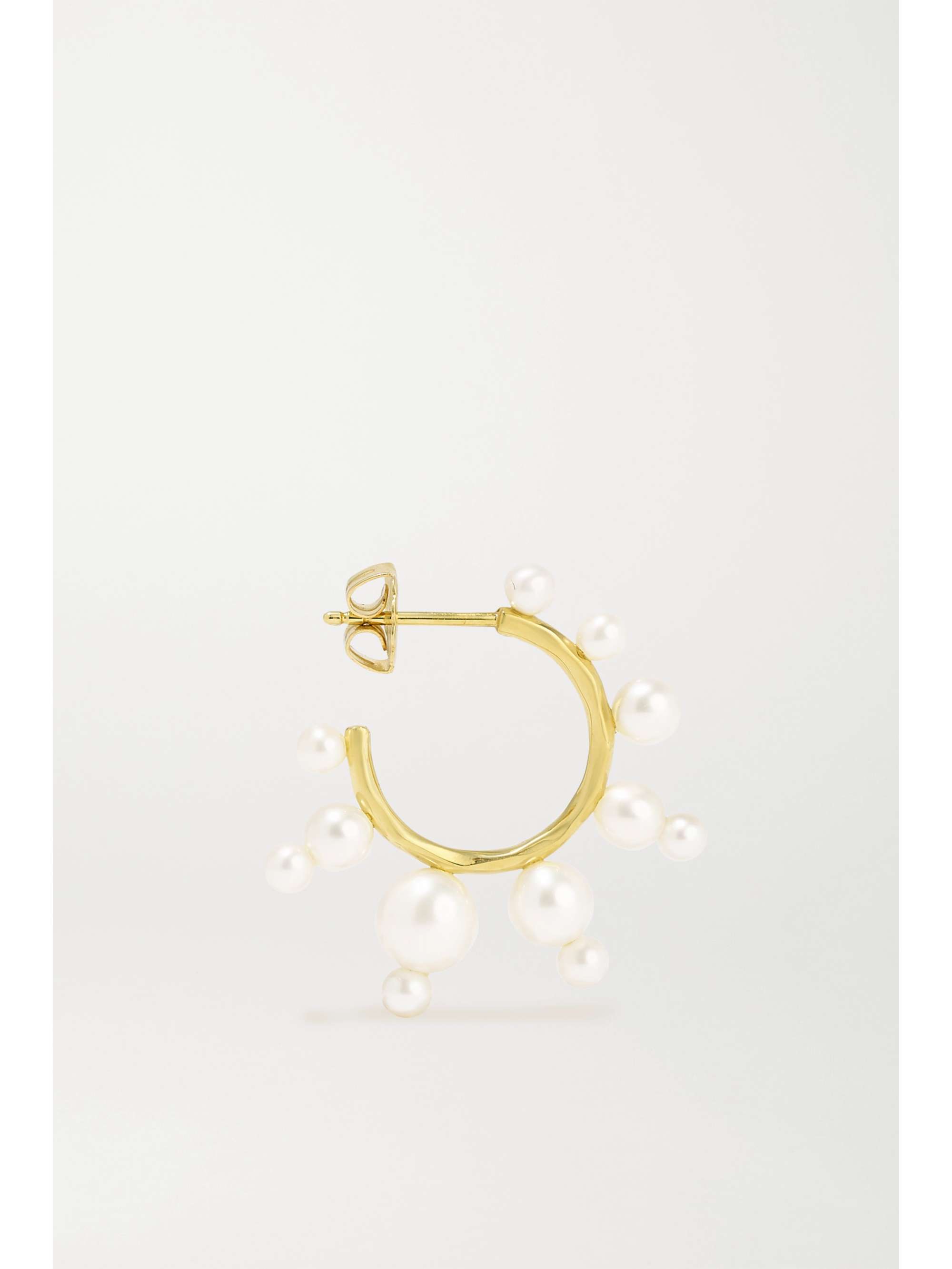 IPPOLITA Nova 18-karat gold pearl hoop earrings
