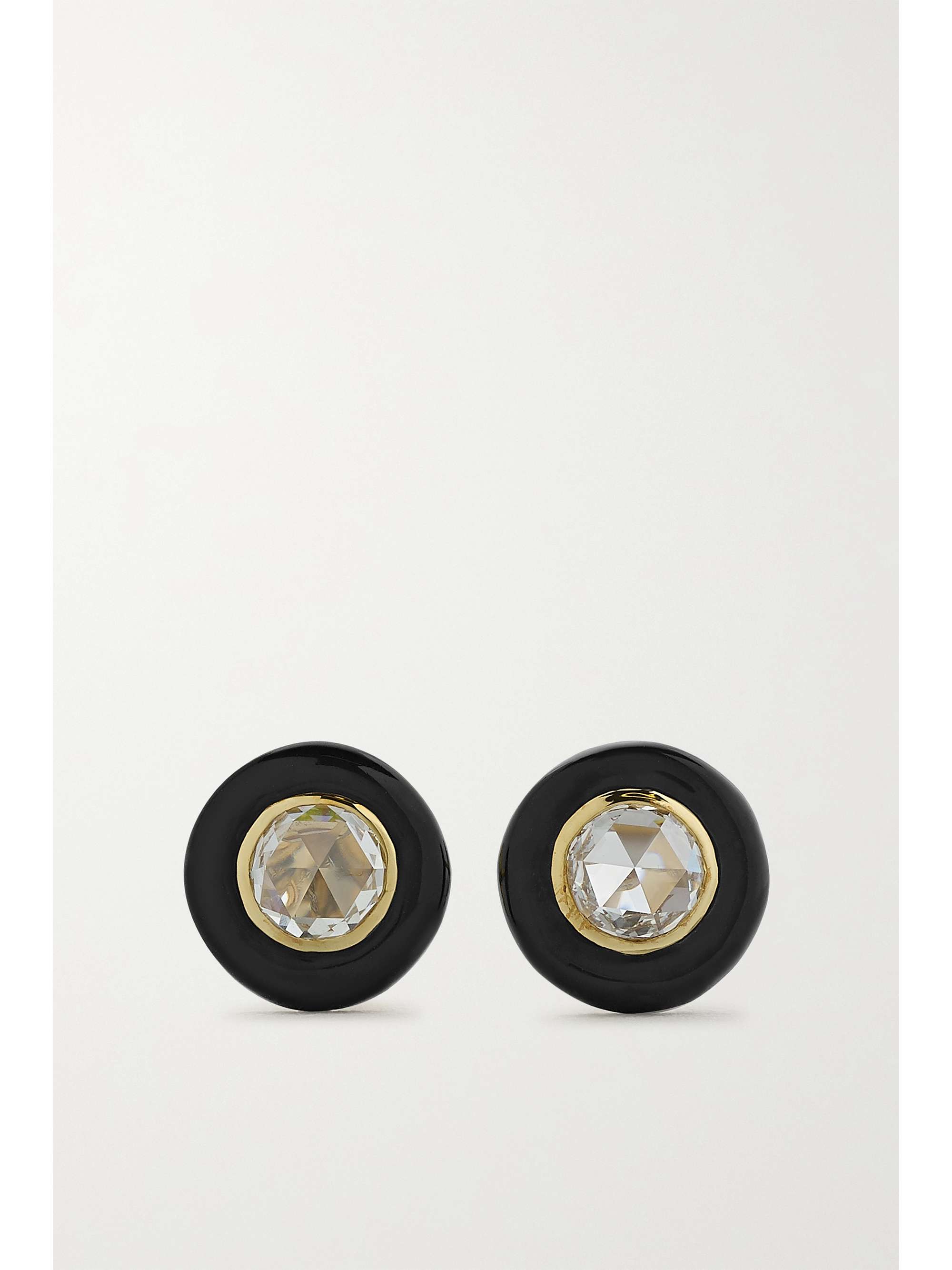 IPPOLITA Lollipop Carnevale 18-karat gold, ceramic and diamond earrings