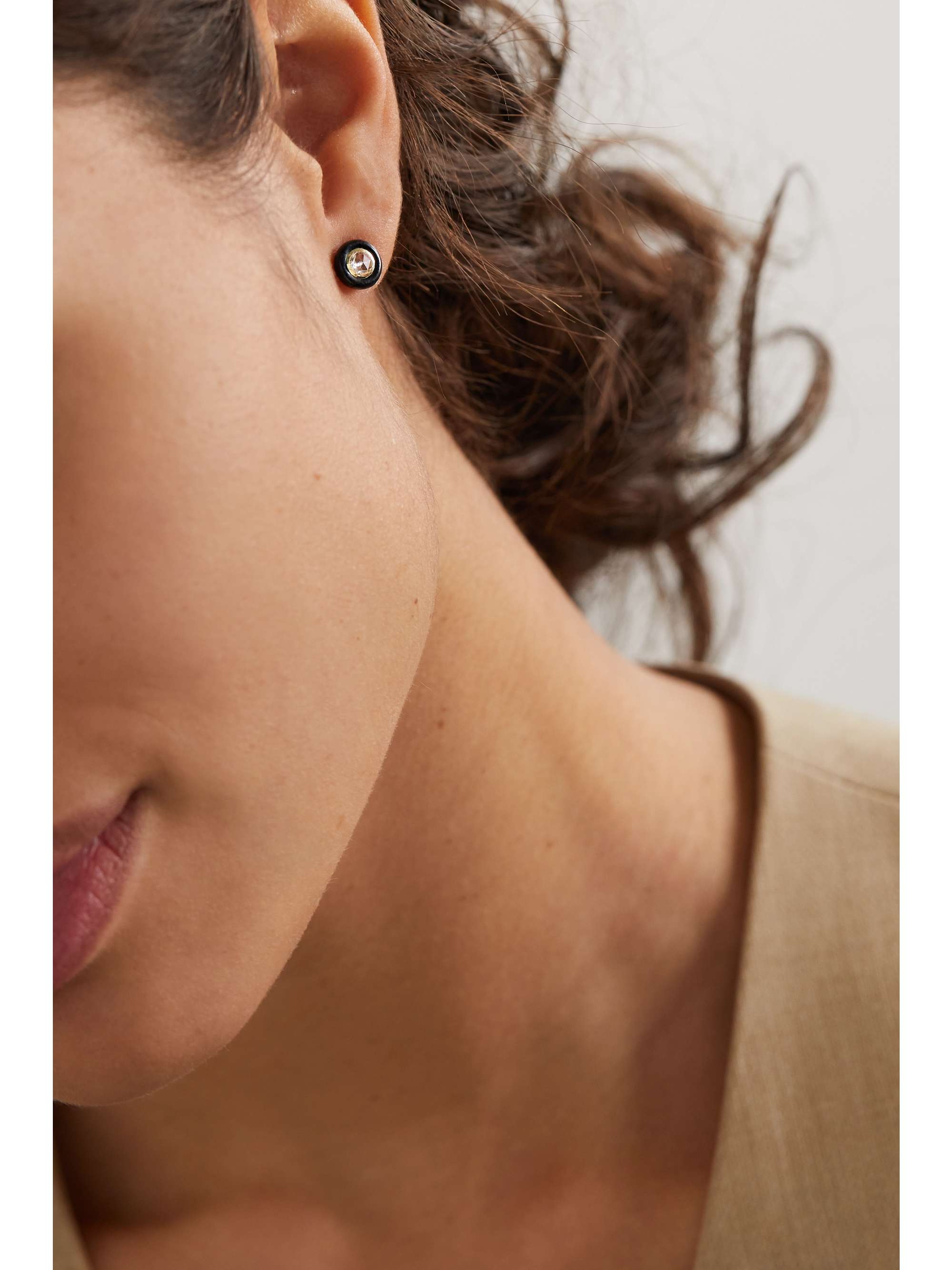 IPPOLITA Lollipop Carnevale 18-karat gold, ceramic and diamond earrings