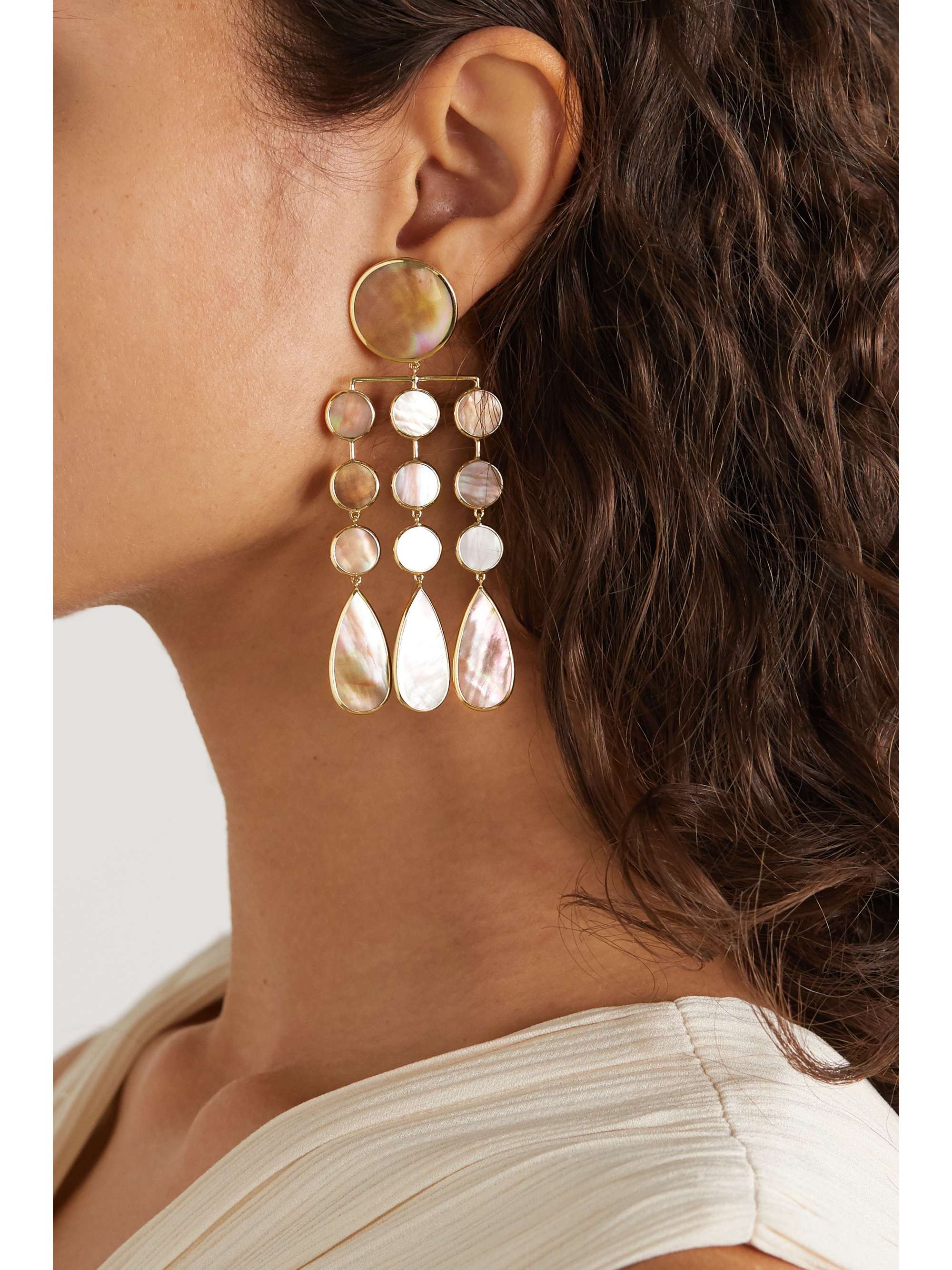 IPPOLITA Polished Rock Candy 18-karat gold shell earrings