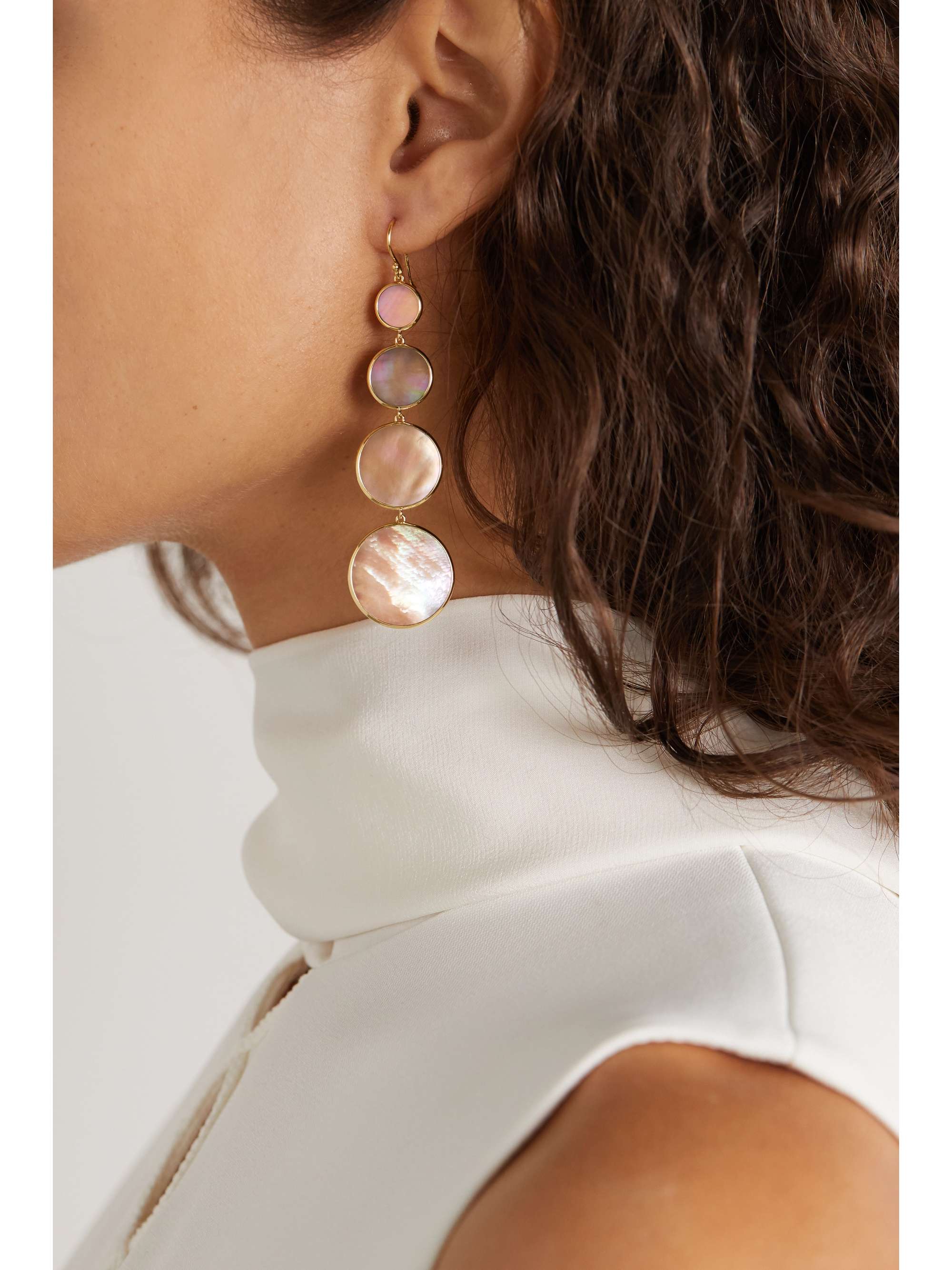 IPPOLITA Polished Rock Candy 18-karat gold shell earrings