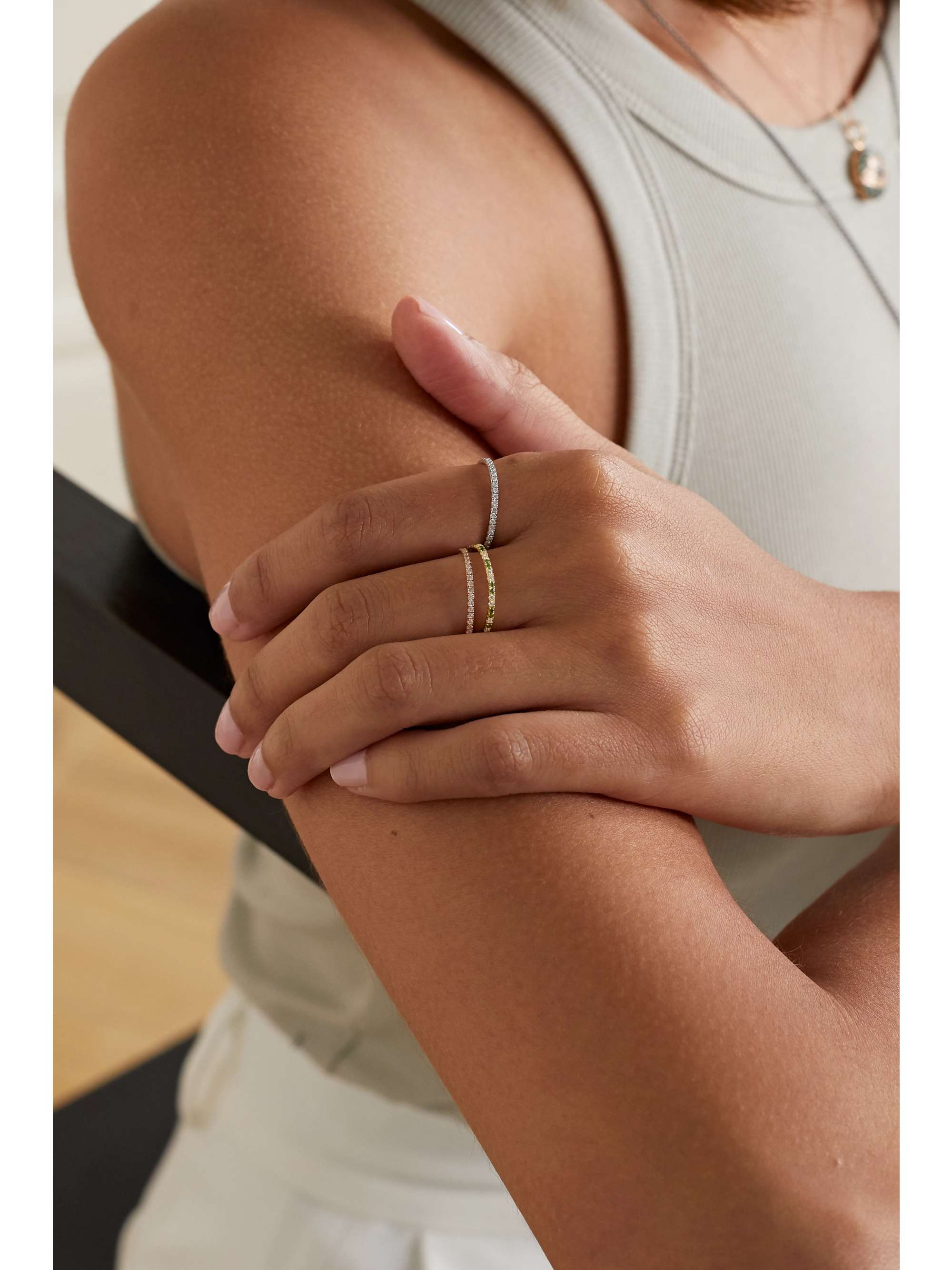 ILEANA MAKRI Thread 18-karat rose gold sapphire ring