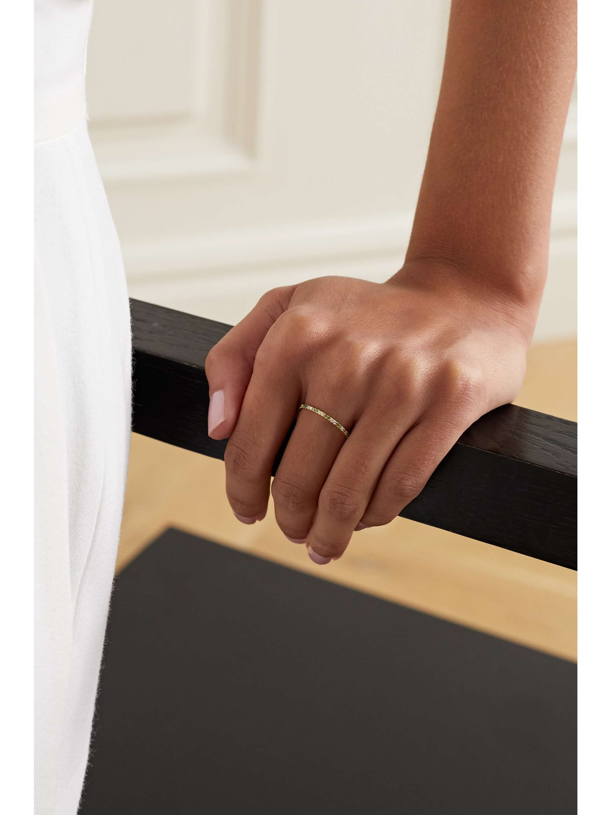 ILEANA MAKRI Thread 18-karat rose gold sapphire ring