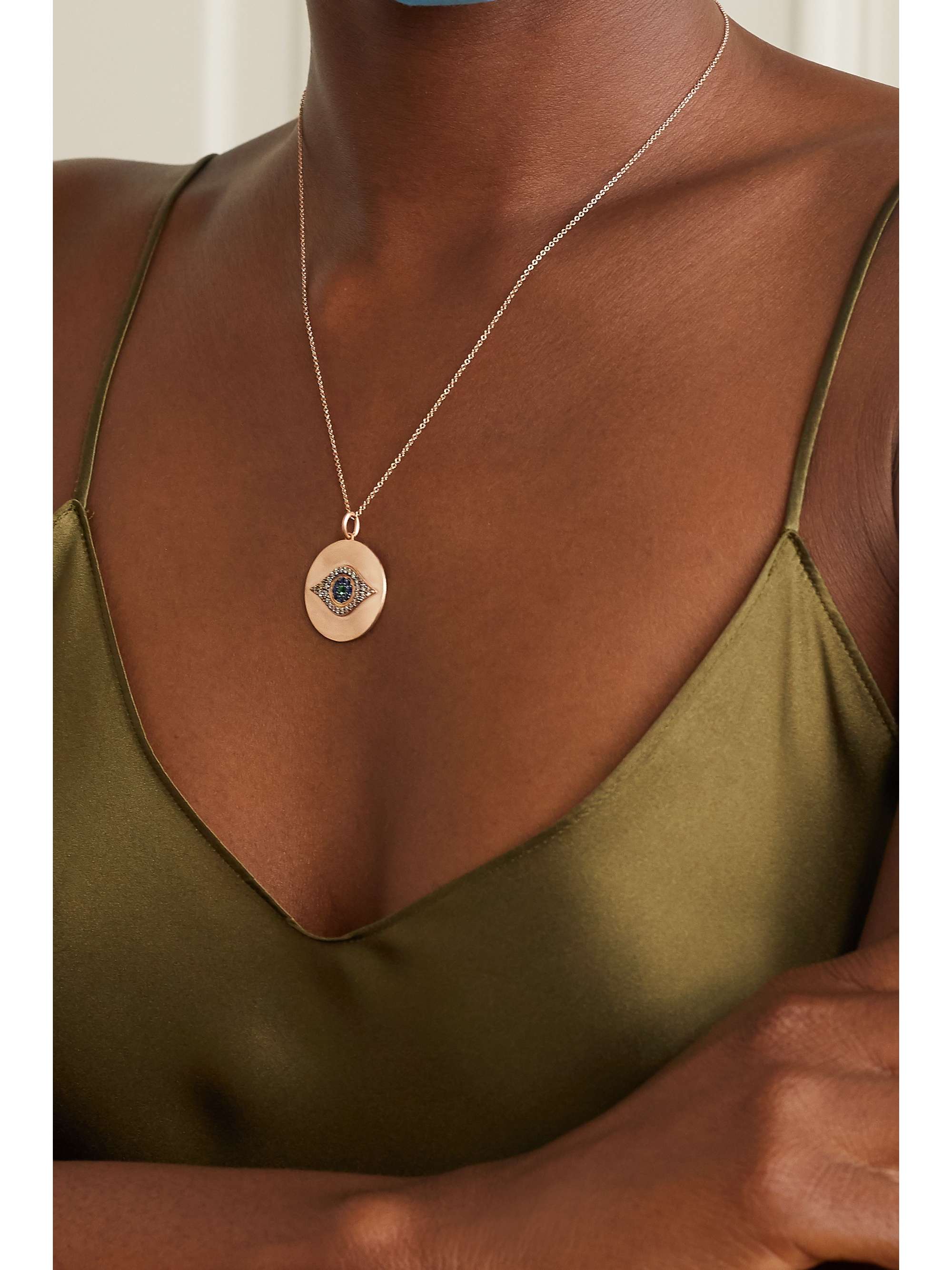 ILEANA MAKRI Golden Dawn 18-karat gold multi-stone necklace