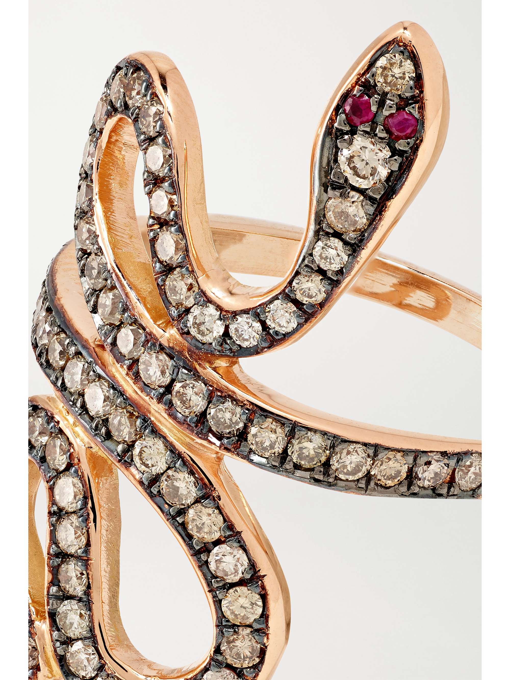 ILEANA MAKRI Slither 18-karat white gold diamond ring