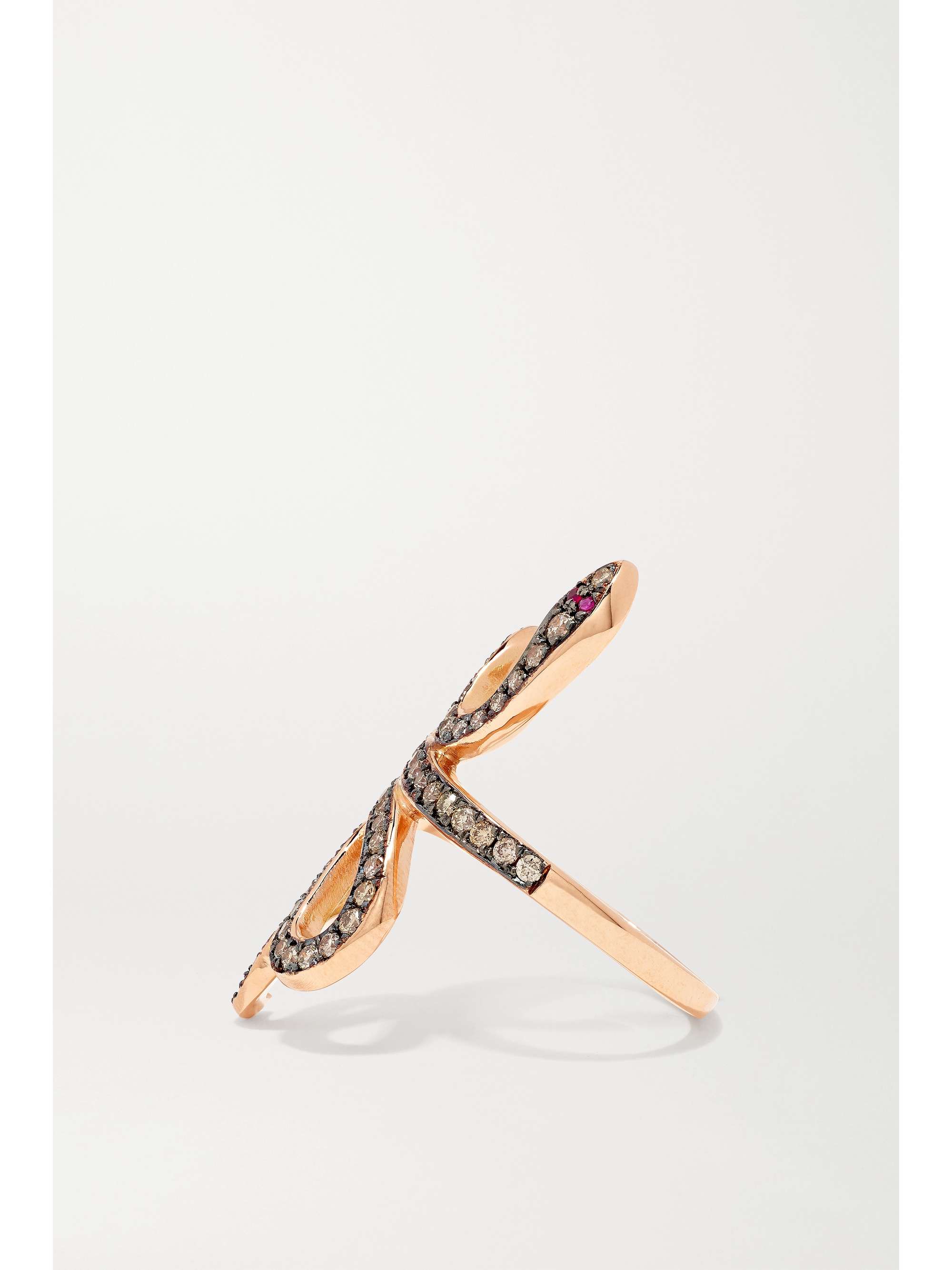 ILEANA MAKRI Slither 18-karat white gold diamond ring