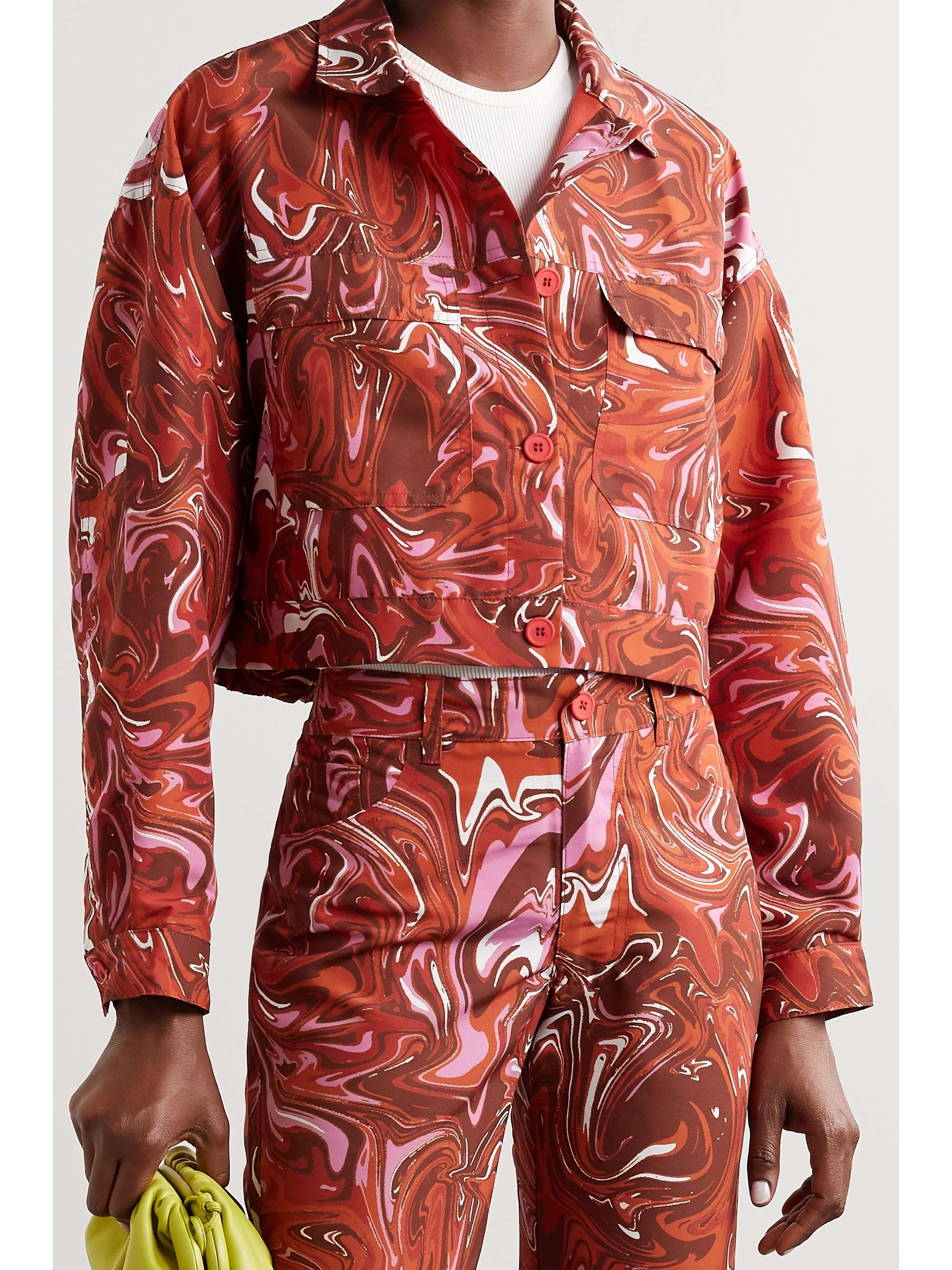 MAISIE WILEN Club cropped printed shell jacket