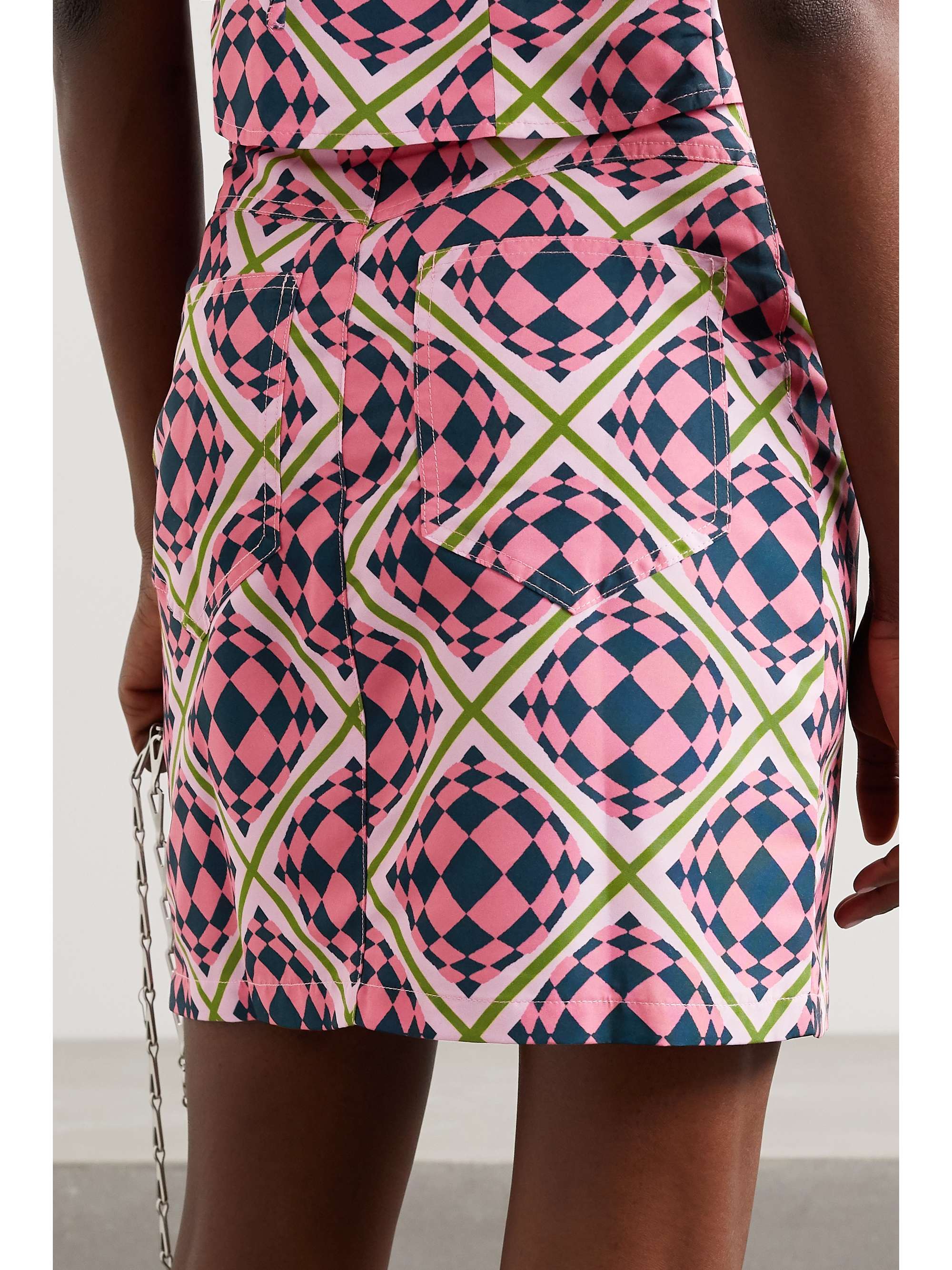 MAISIE WILEN Primetime printed shell mini skirt