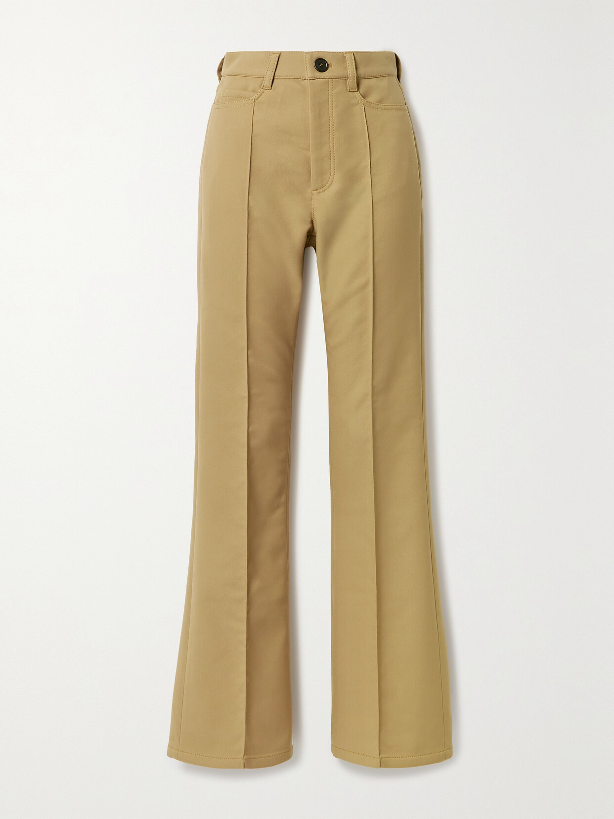 Meryll Rogge Twill Flared Pants - Brown
