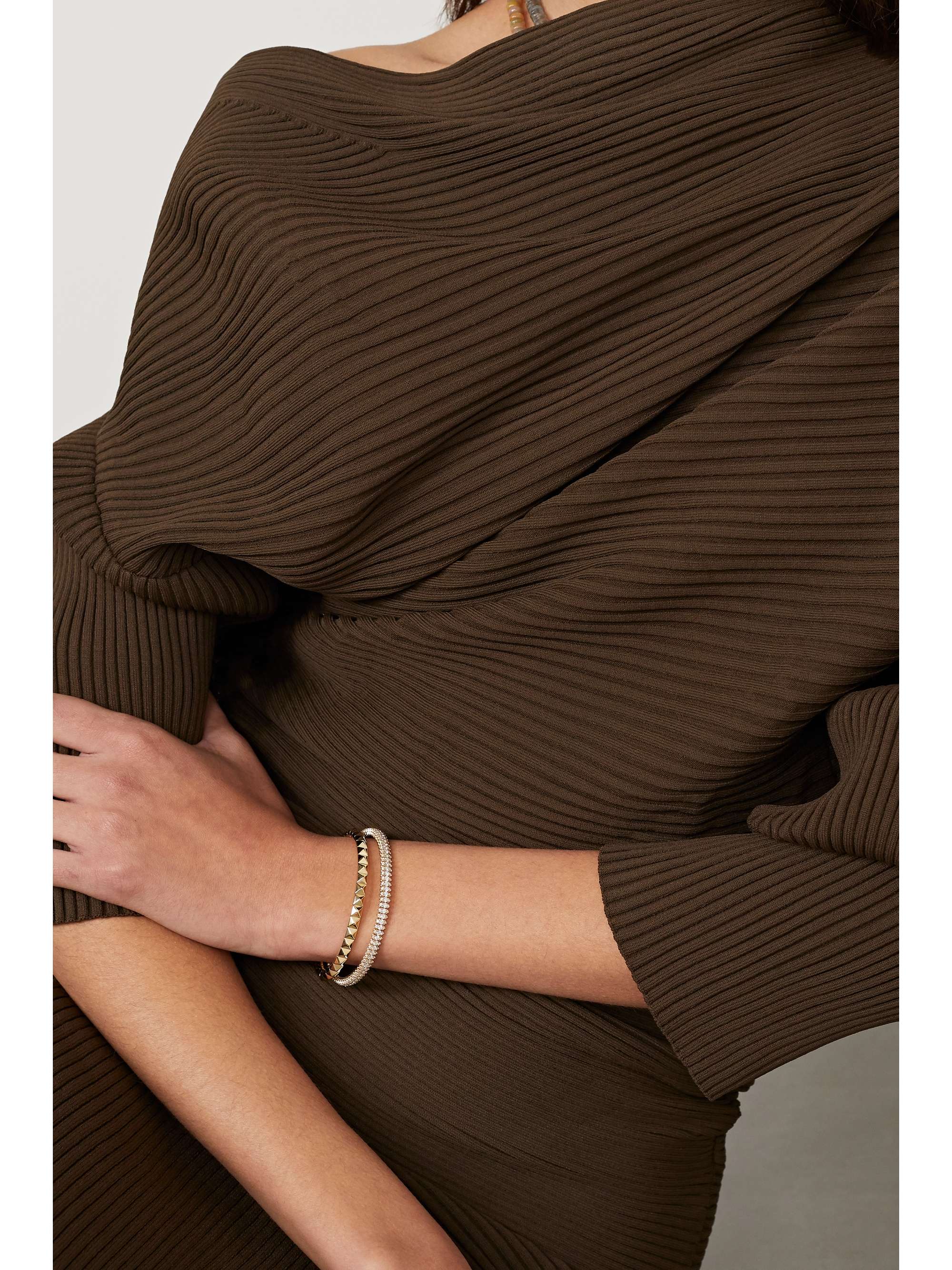 JACQUIE AICHE Spike 18-karat gold bracelet