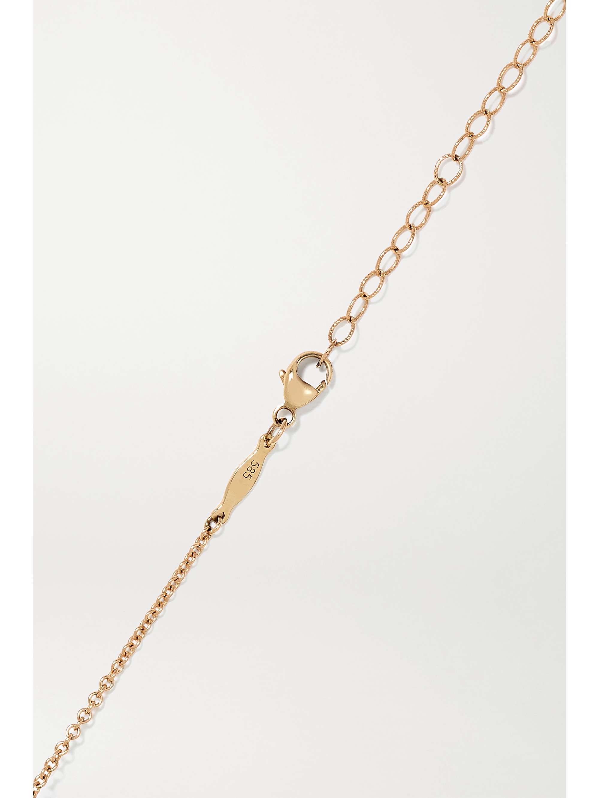 JACQUIE AICHE 14-karat gold multi-stone necklace