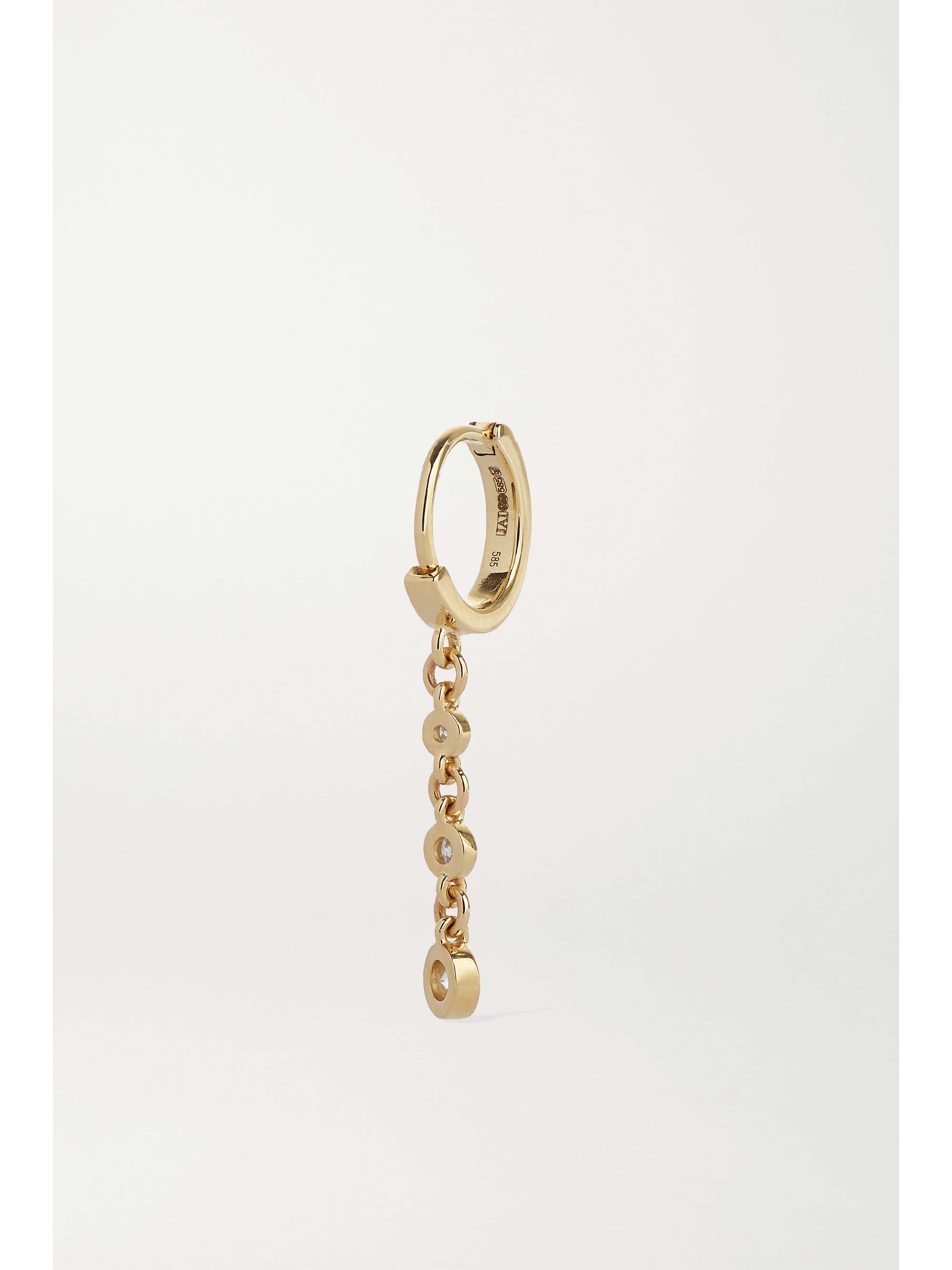 JACQUIE AICHE 14-karat gold diamond hoop earring