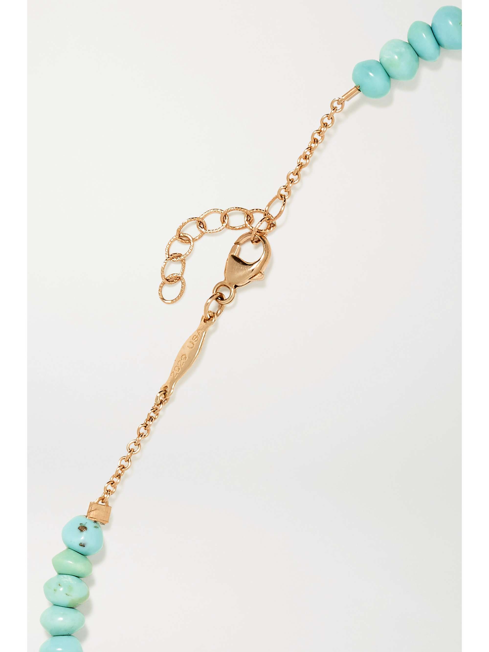 JACQUIE AICHE 14-karat gold opal anklet