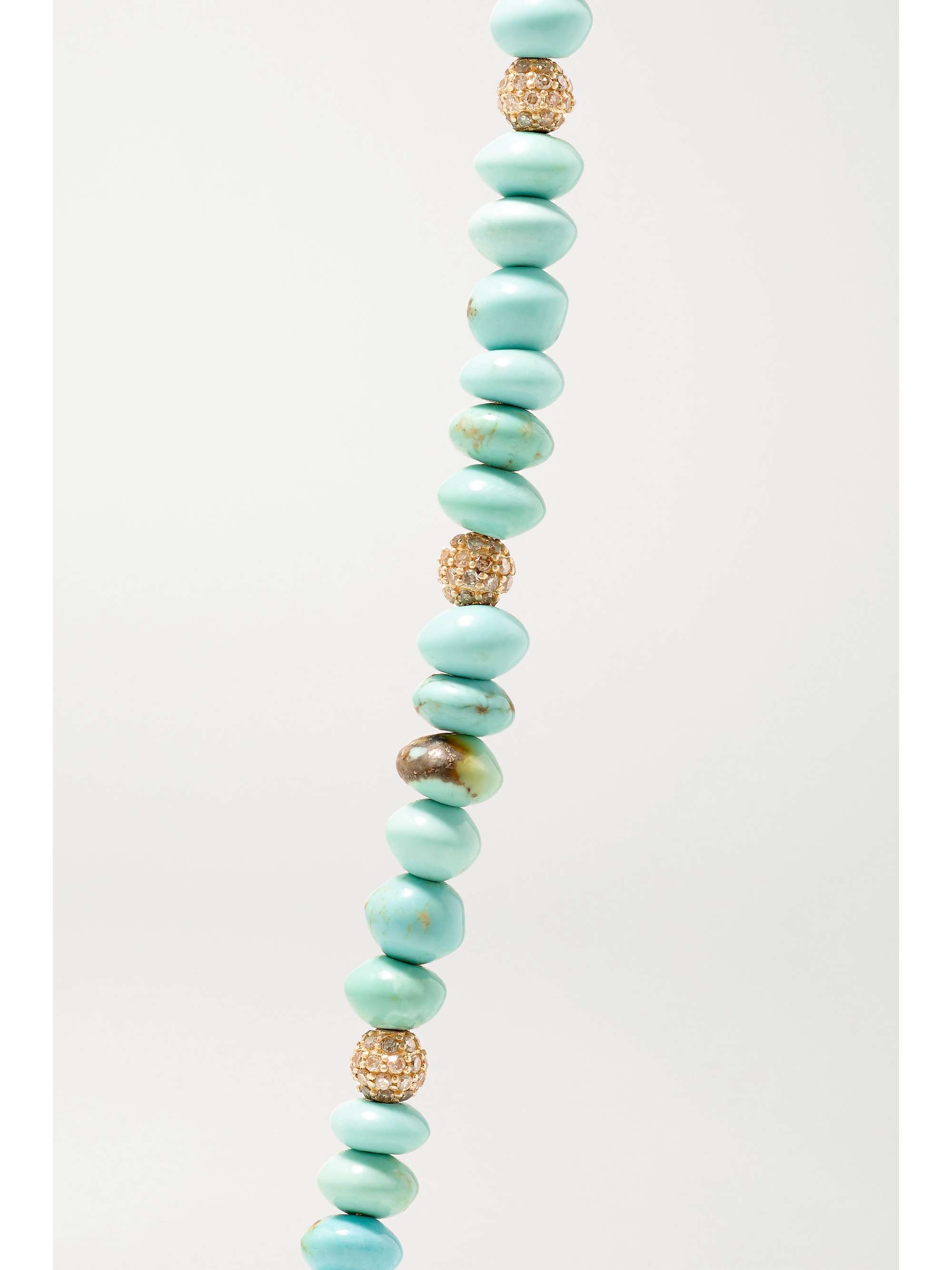 JACQUIE AICHE 14-karat gold opal anklet