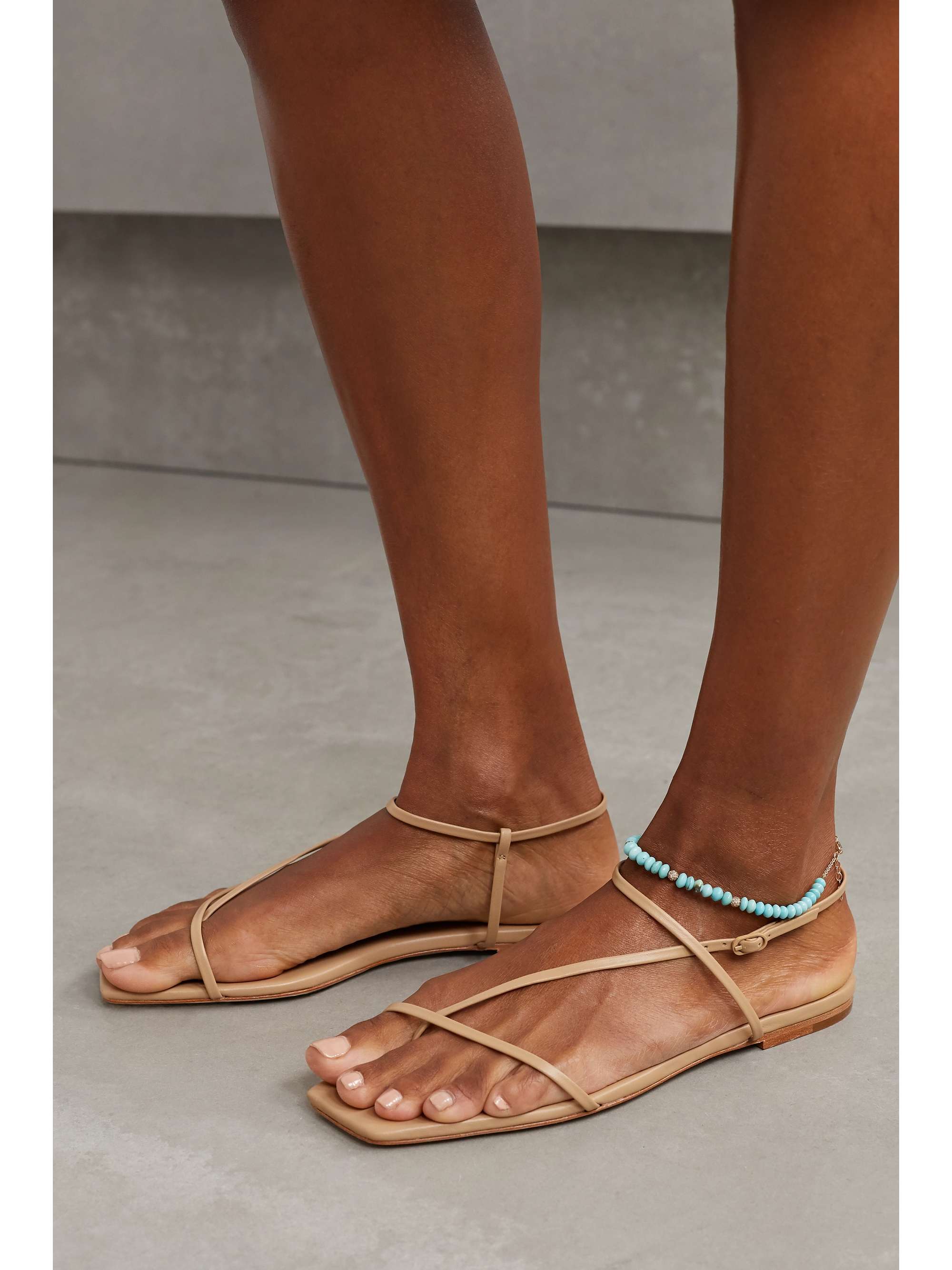 JACQUIE AICHE 14-karat gold opal anklet